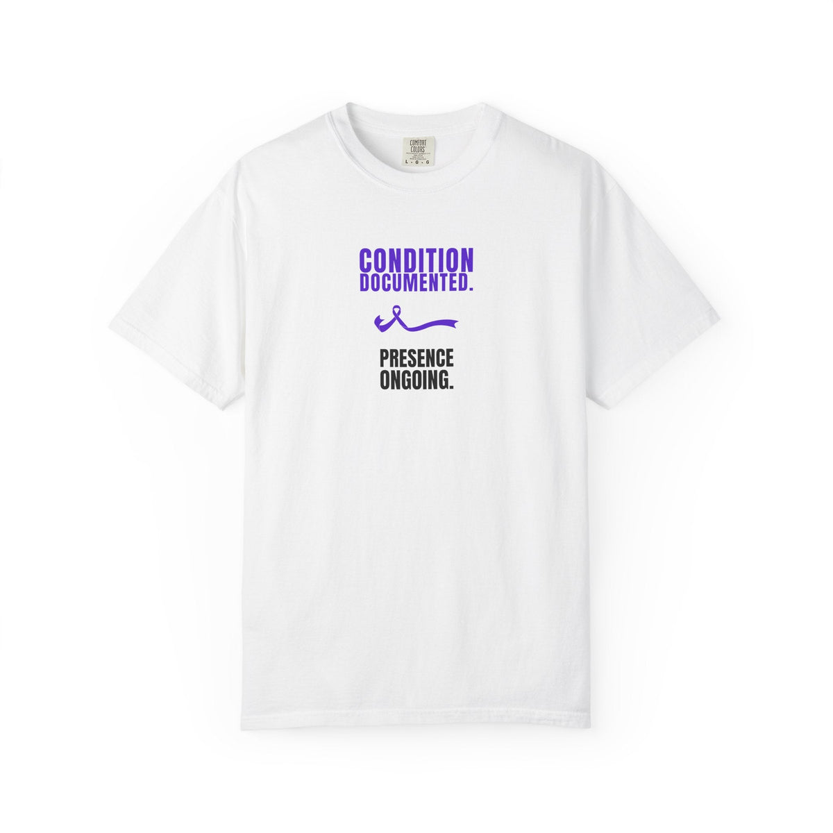 Condition Documented. Presence Ongoing. – Epilepsy Awareness T-Shirt - Clothing, Unisex, T-Shirts - EpiAl's Shop