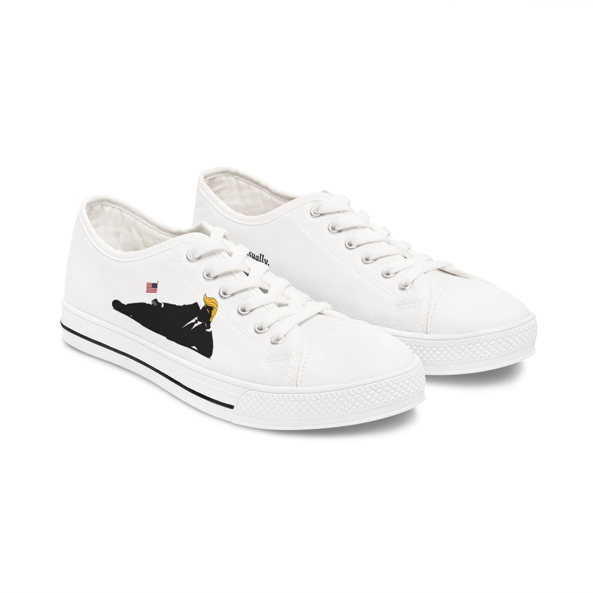 Confidence, Casually – Political Parody Low Top Sneakers for Women - Shoes, Sneakers - EpiAl's Shop