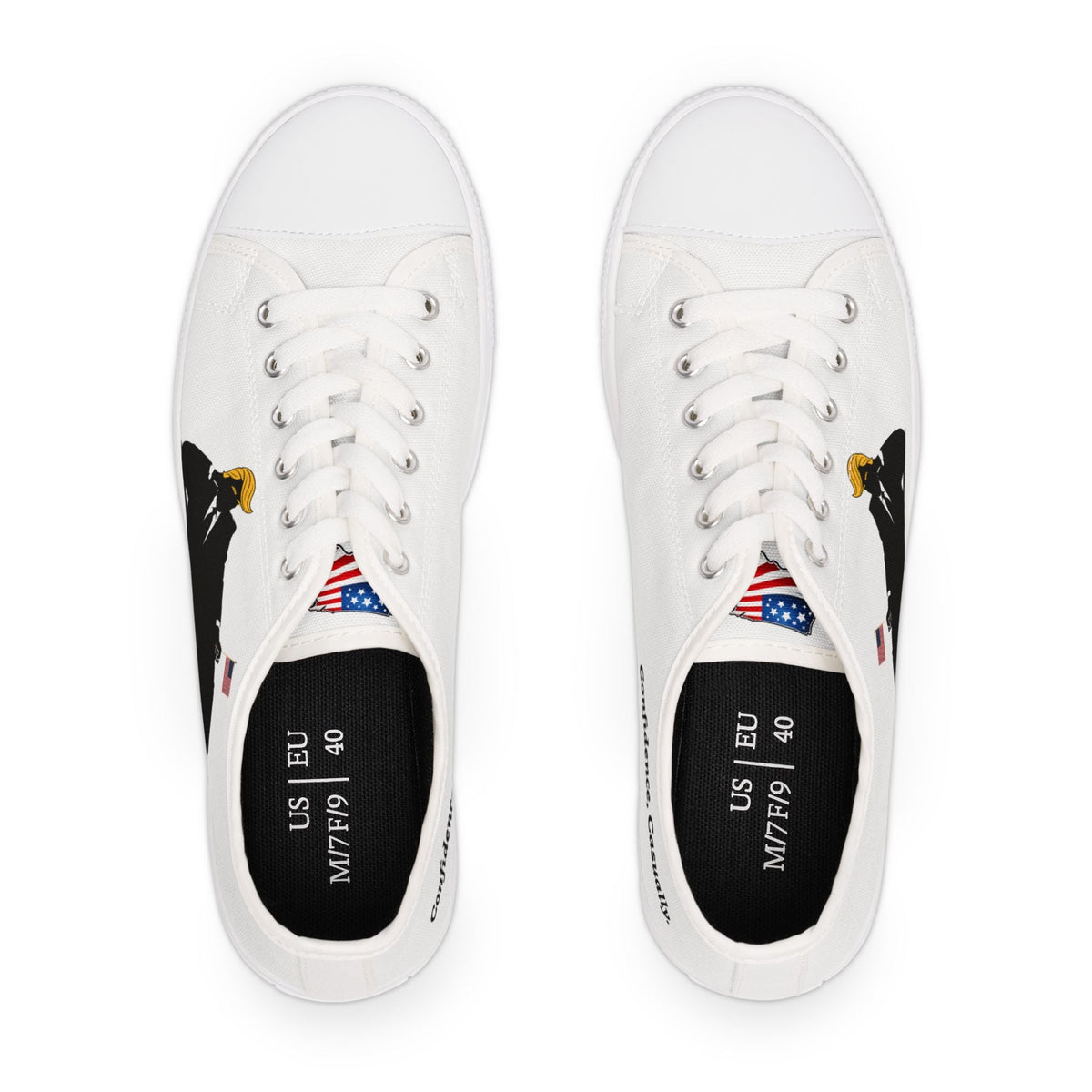 Confidence, Casually – Political Parody Low Top Sneakers for Women - Shoes, Sneakers - EpiAl's Shop