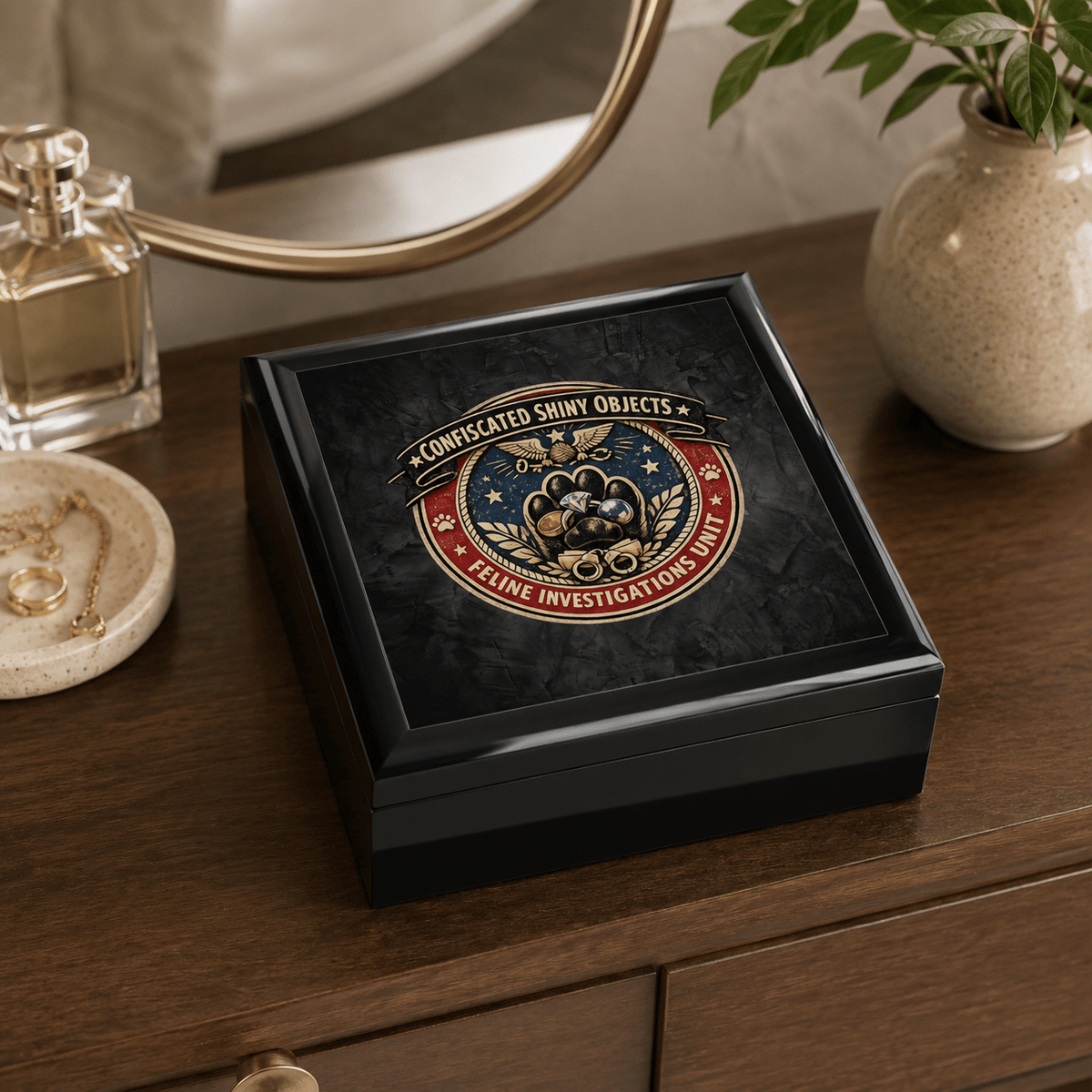 Confiscated Shiny Objects Jewelry Box - Decor, Jewelry Boxes - EpiAl's Shop