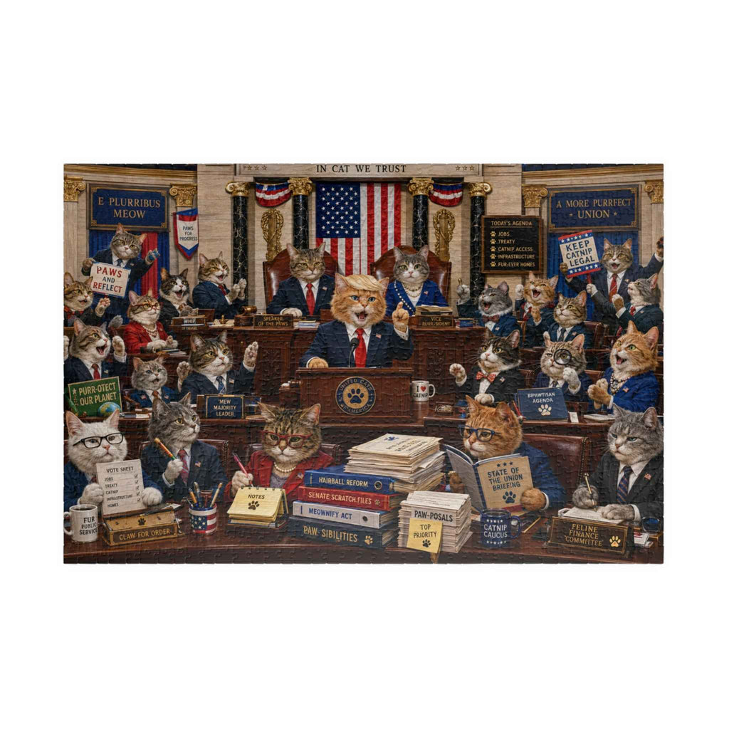 Congress of Cats 1014-Piece Jigsaw Puzzle - Toys & Games, Puzzles - EpiAl's Shop