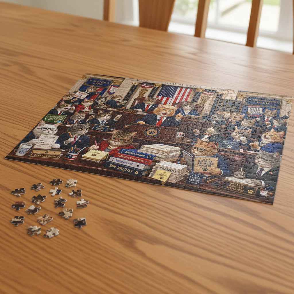 Congress of Cats 1014-Piece Jigsaw Puzzle - Toys & Games, Puzzles - EpiAl's Shop