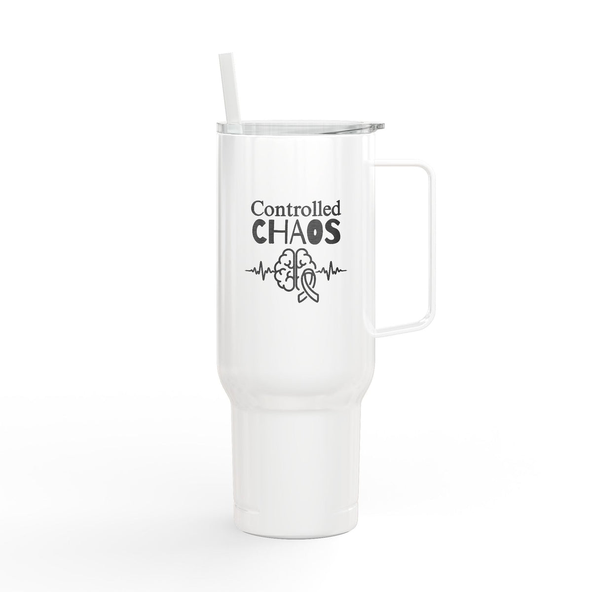 Controlled Chaos 40oz Tumbler – Neurostrong Insulated Travel Mug - Drinkware, Tumblers & Travel Mugs - EpiAl's Shop