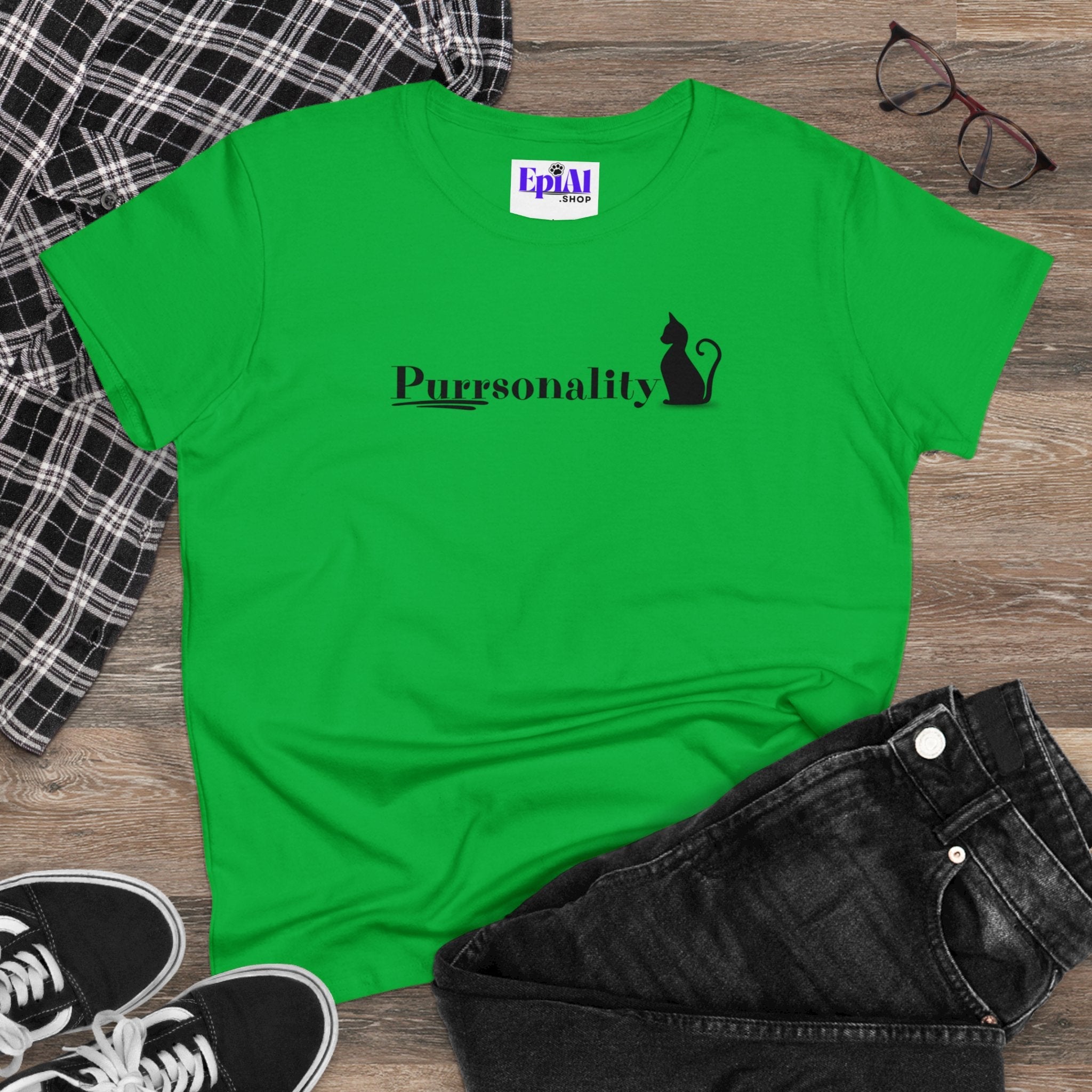 Purrsonality Women's Midweight Cotton Tee - EpiAl's Shop