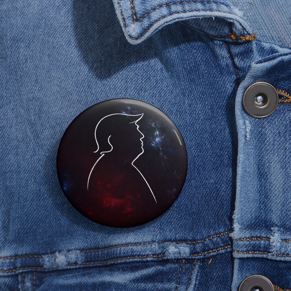 Cosmic Silhouette Pinback Button - Buttons, Pinback - EpiAl's Shop