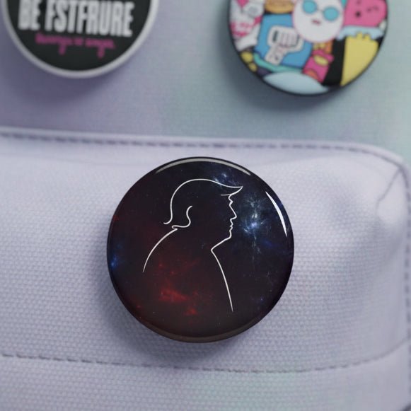 Cosmic Silhouette Pinback Button - Buttons, Pinback - EpiAl's Shop