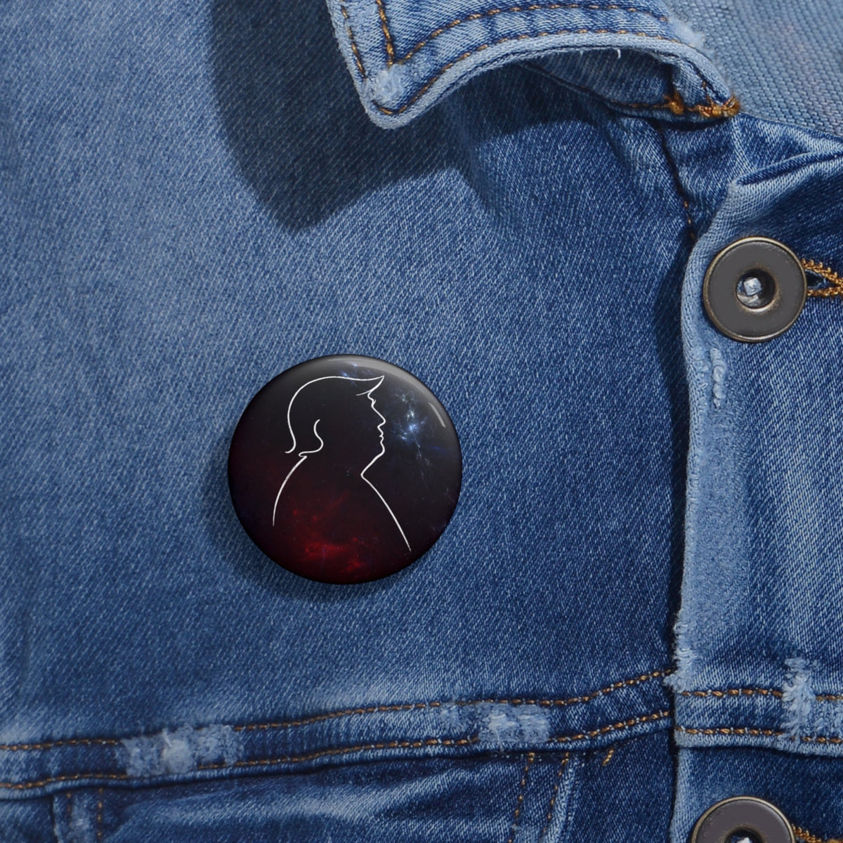 Cosmic Silhouette Pinback Button - Buttons, Pinback - EpiAl's Shop