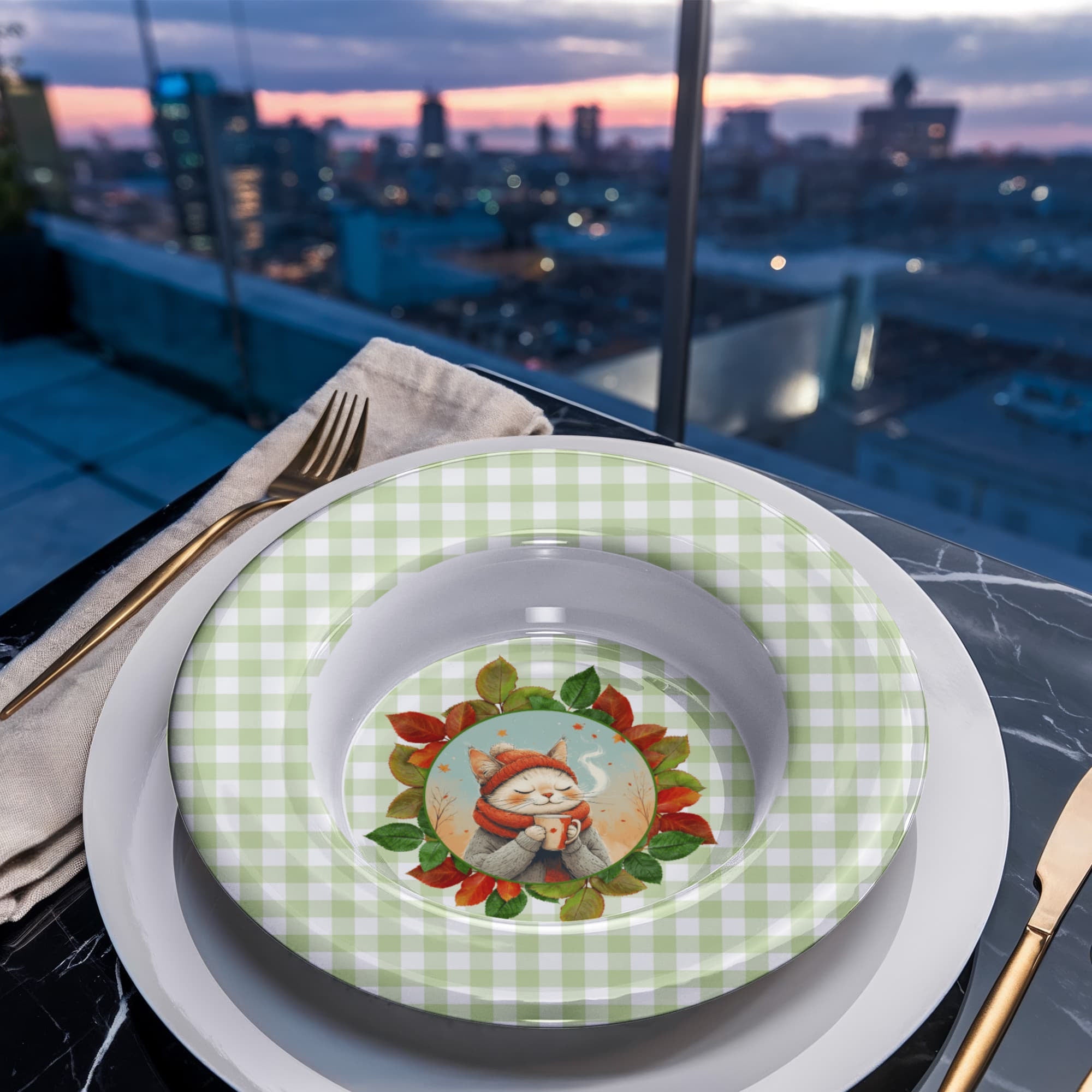 Country Autumn Kitty Collectible Bowl - Decor, Kitchen & Dining, Bowls - EpiAl's Shop