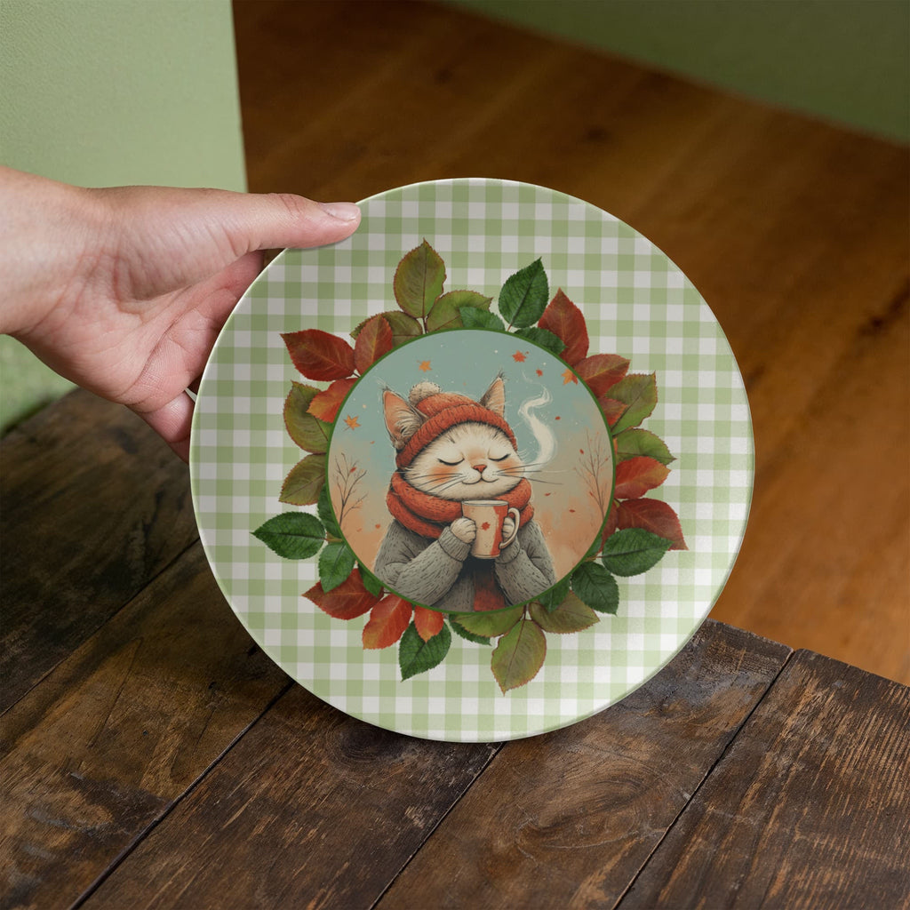 Country Autumn Kitty Collectible Plate - Decor, Kitchen & Dining, Plates - EpiAl's Shop