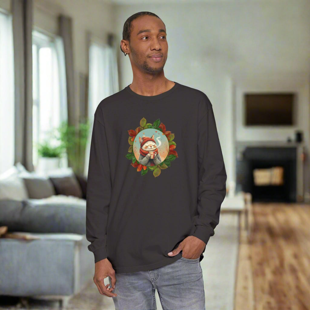 Country Autumn Kitty Long Sleeve T-Shirt | Fall Fashion - Clothing, T-shirts - EpiAl's Shop