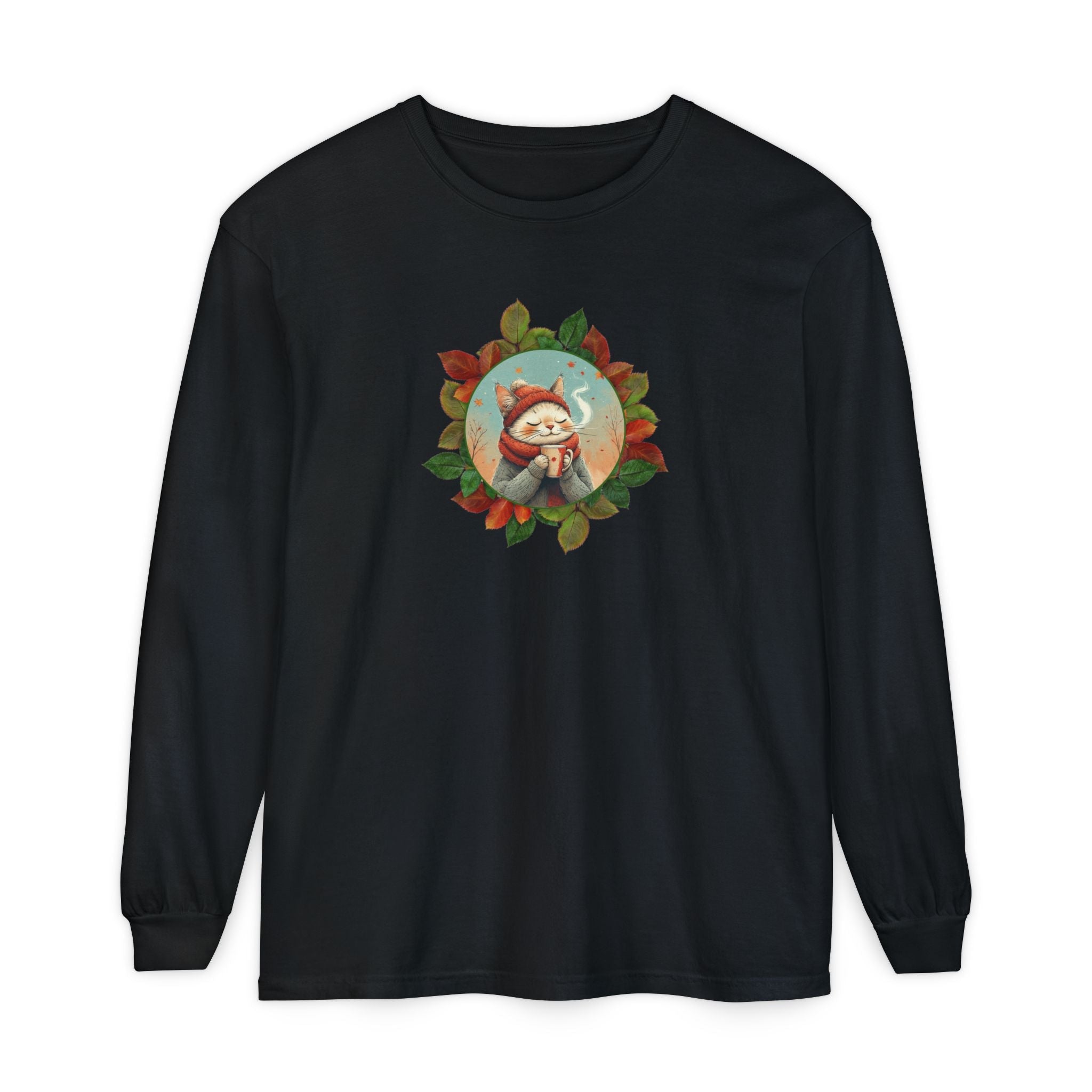 Country Autumn Kitty Long Sleeve T-Shirt | Fall Fashion - Clothing, T-shirts - EpiAl's Shop