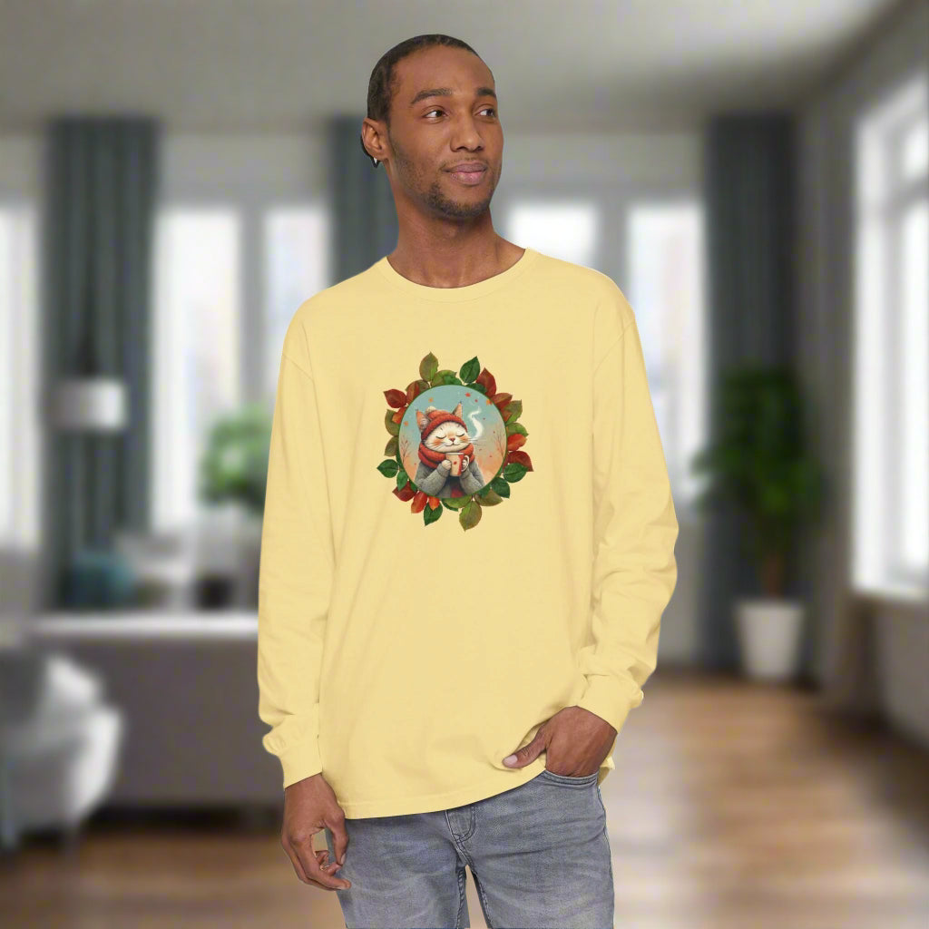 Country Autumn Kitty Long Sleeve T-Shirt | Fall Fashion - Clothing, T-shirts - EpiAl's Shop