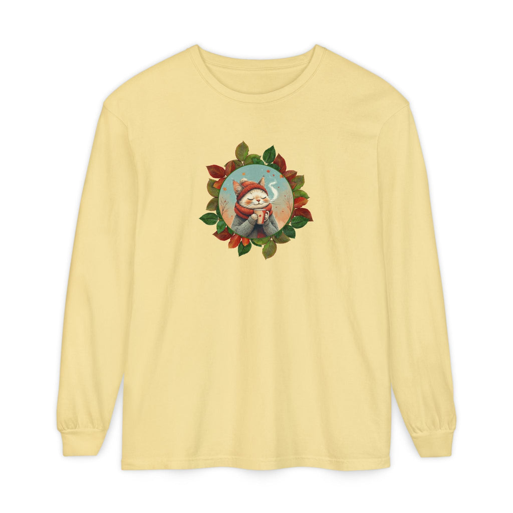 Country Autumn Kitty Long Sleeve T-Shirt | Fall Fashion - Clothing, T-shirts - EpiAl's Shop