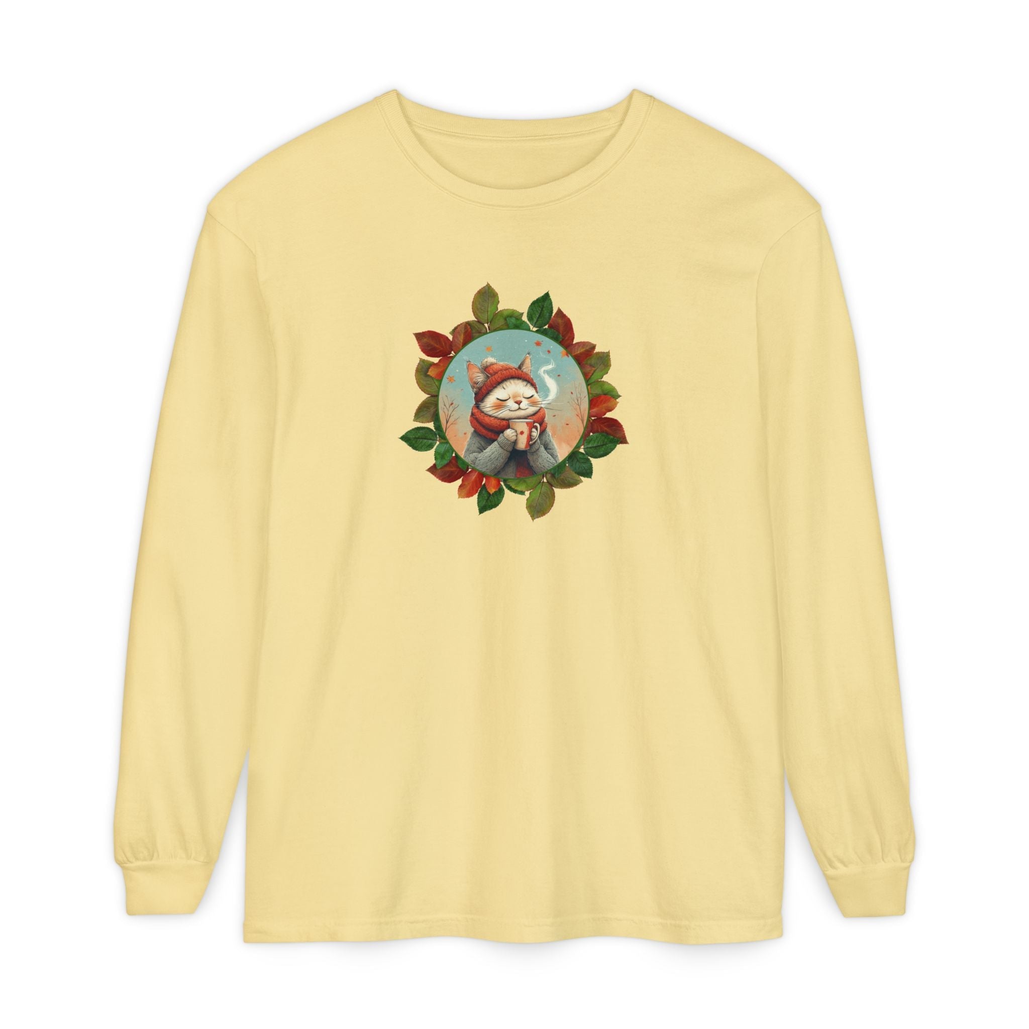Country Autumn Kitty Long Sleeve T-Shirt | Fall Fashion - Clothing, T-shirts - EpiAl's Shop