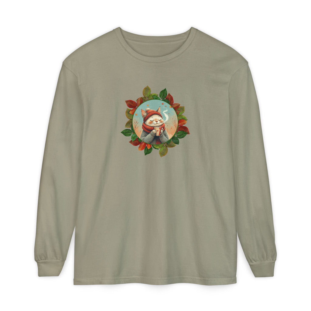 Country Autumn Kitty Long Sleeve T-Shirt | Fall Fashion - Clothing, T-shirts - EpiAl's Shop