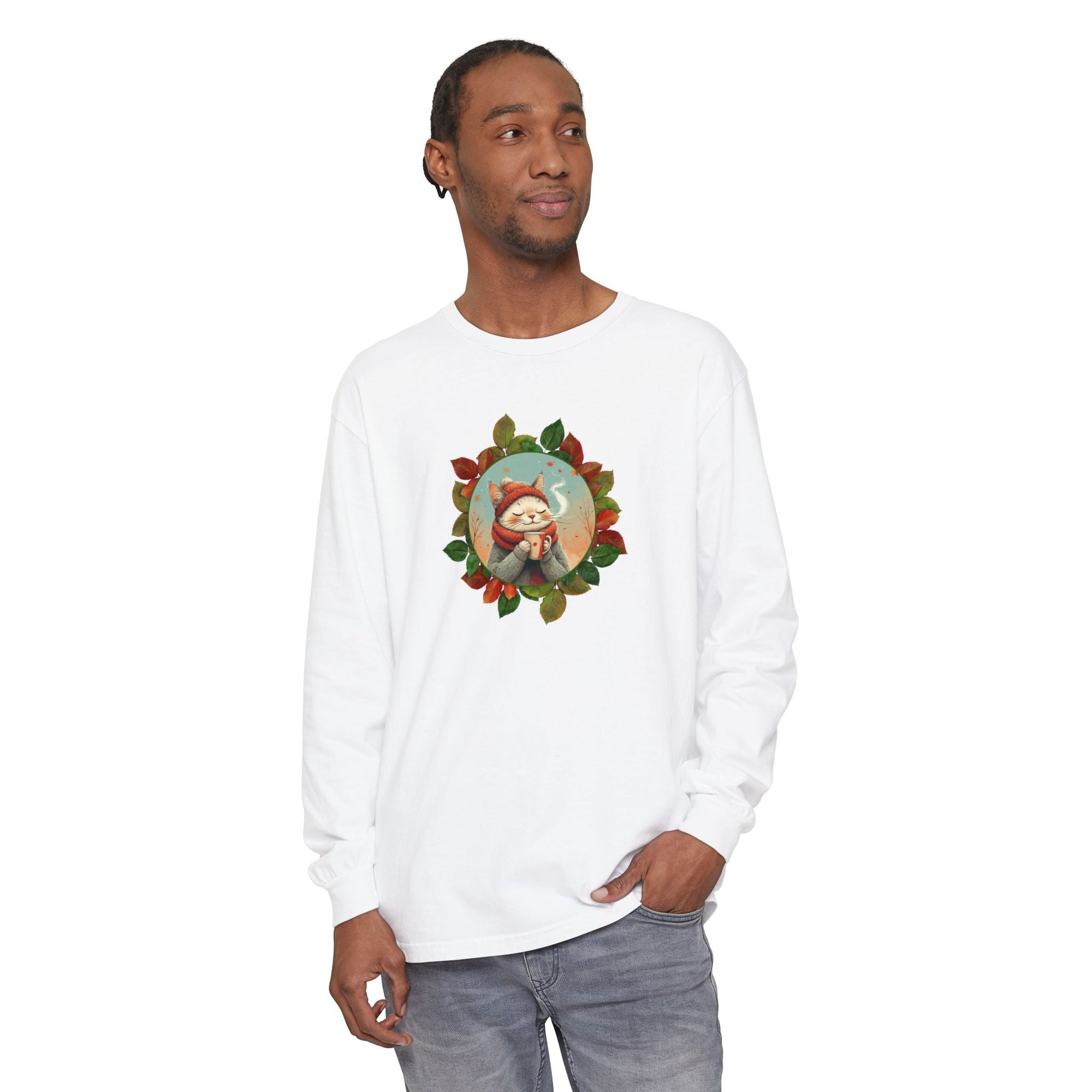 Country Autumn Kitty Long Sleeve T-Shirt | Fall Fashion - Clothing, T-shirts - EpiAl's Shop