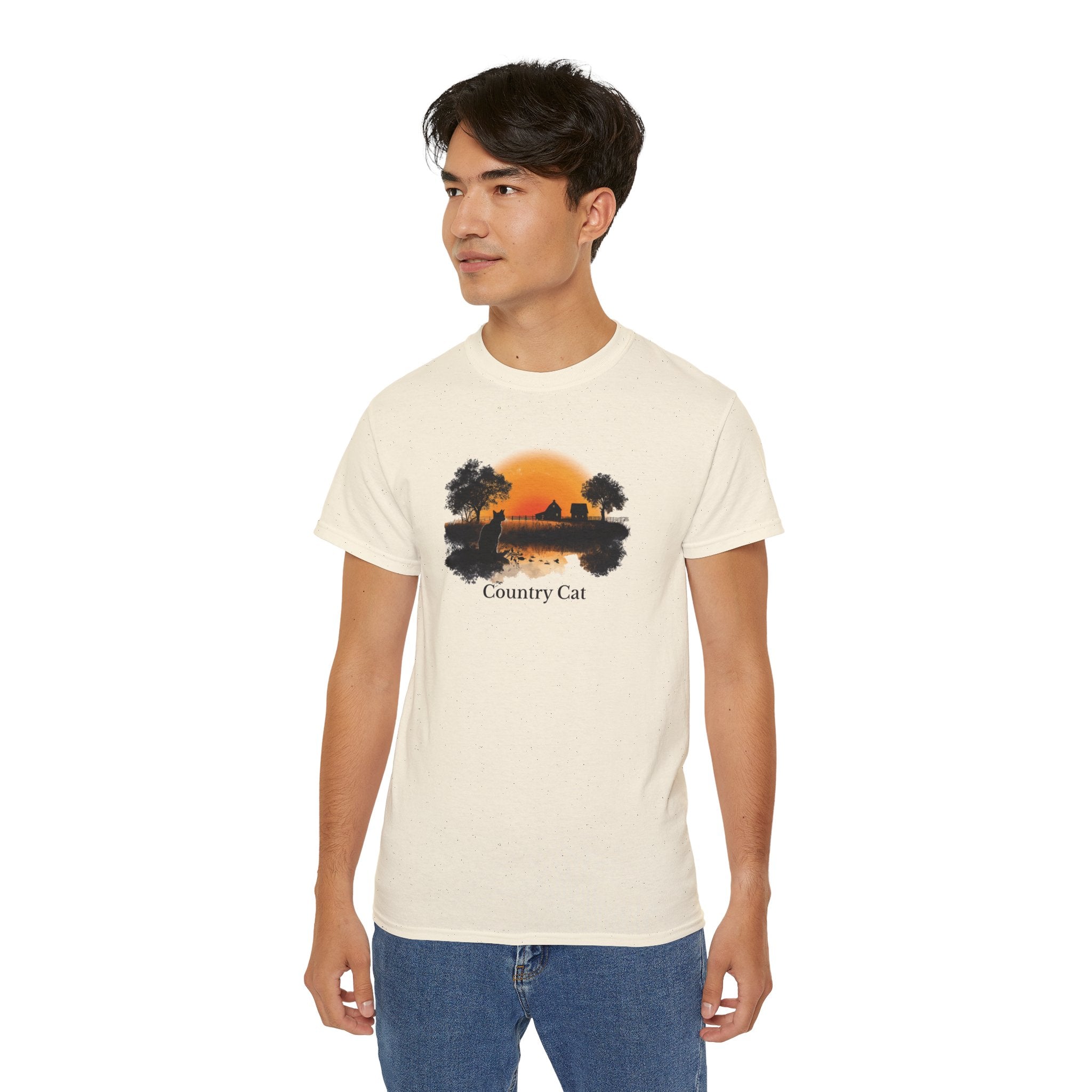 Country Cat Unisex Graphic Tee - Clothing, T-shirts - EpiAl's Shop