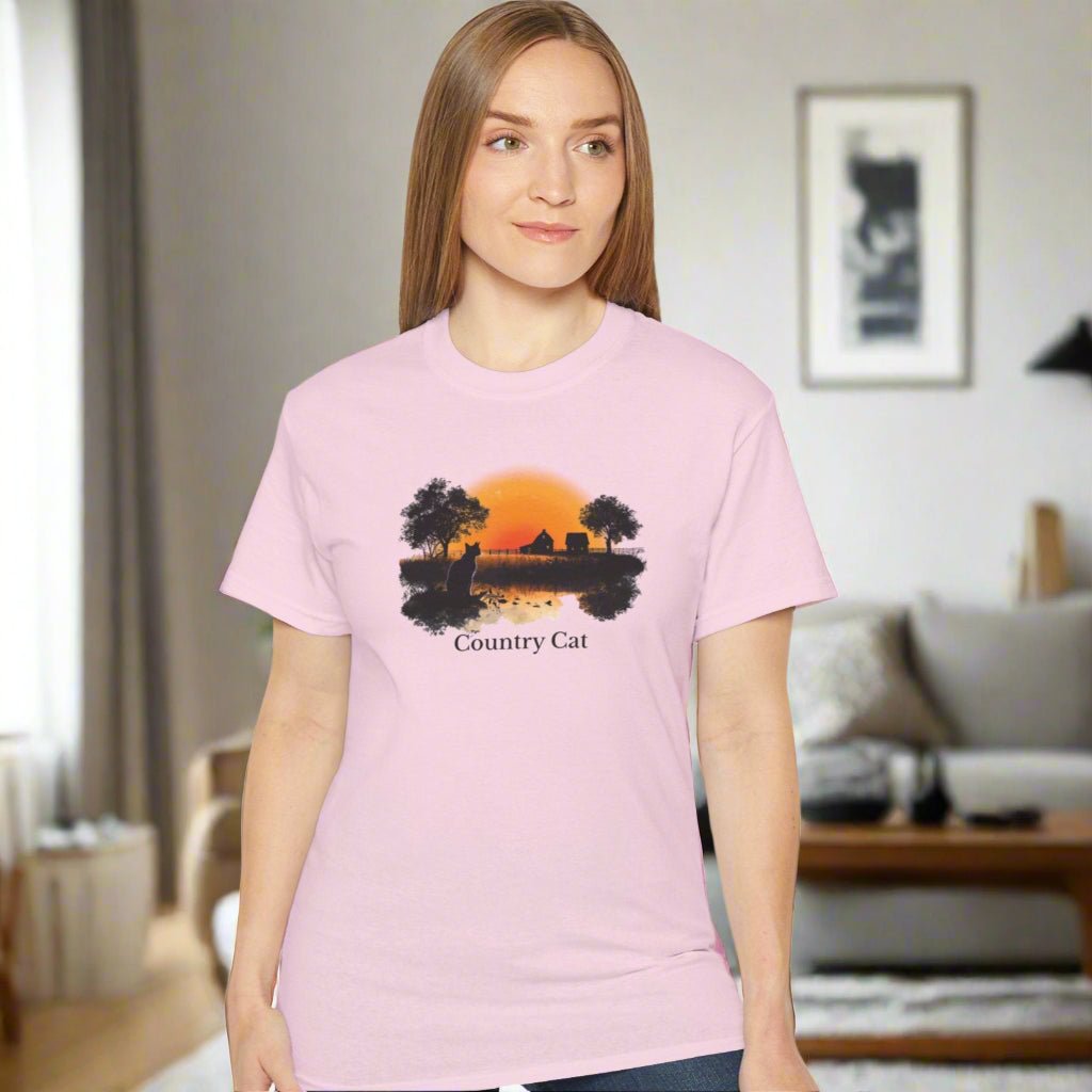 Country Cat Unisex Graphic Tee - Clothing, T-shirts - EpiAl's Shop