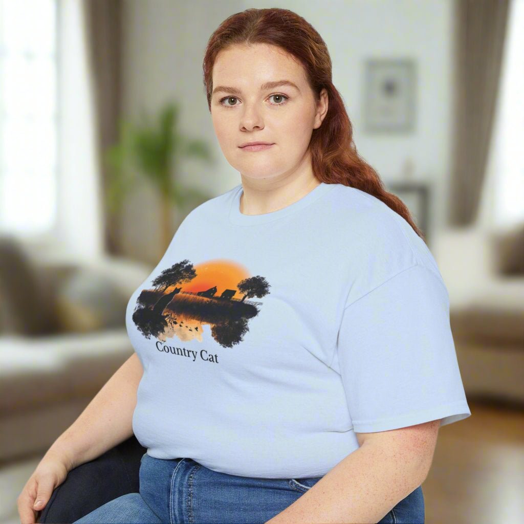 Country Cat Unisex Graphic Tee - Clothing, T-shirts - EpiAl's Shop