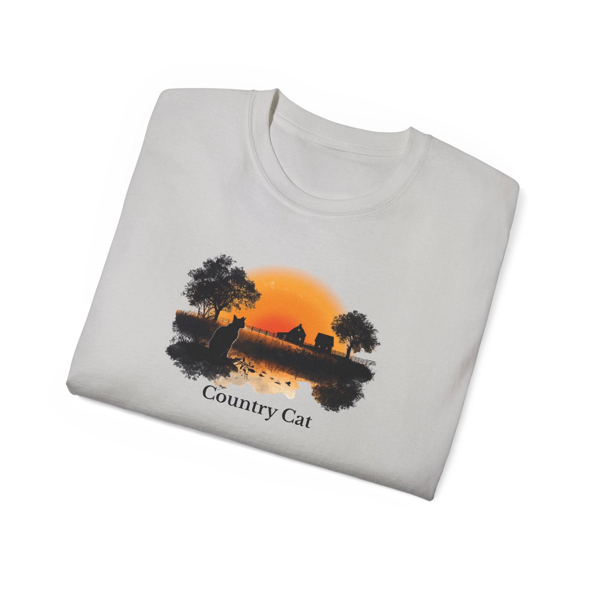 Country Cat Unisex Graphic Tee - Clothing, T-shirts - EpiAl's Shop