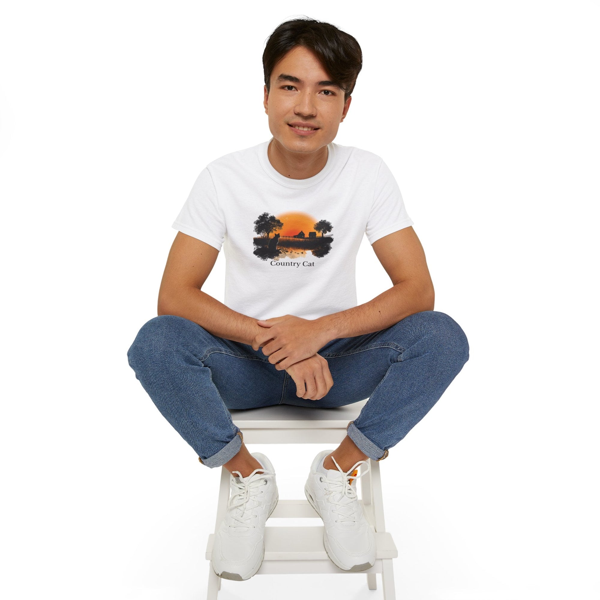 Country Cat Unisex Graphic Tee - Clothing, T-shirts - EpiAl's Shop