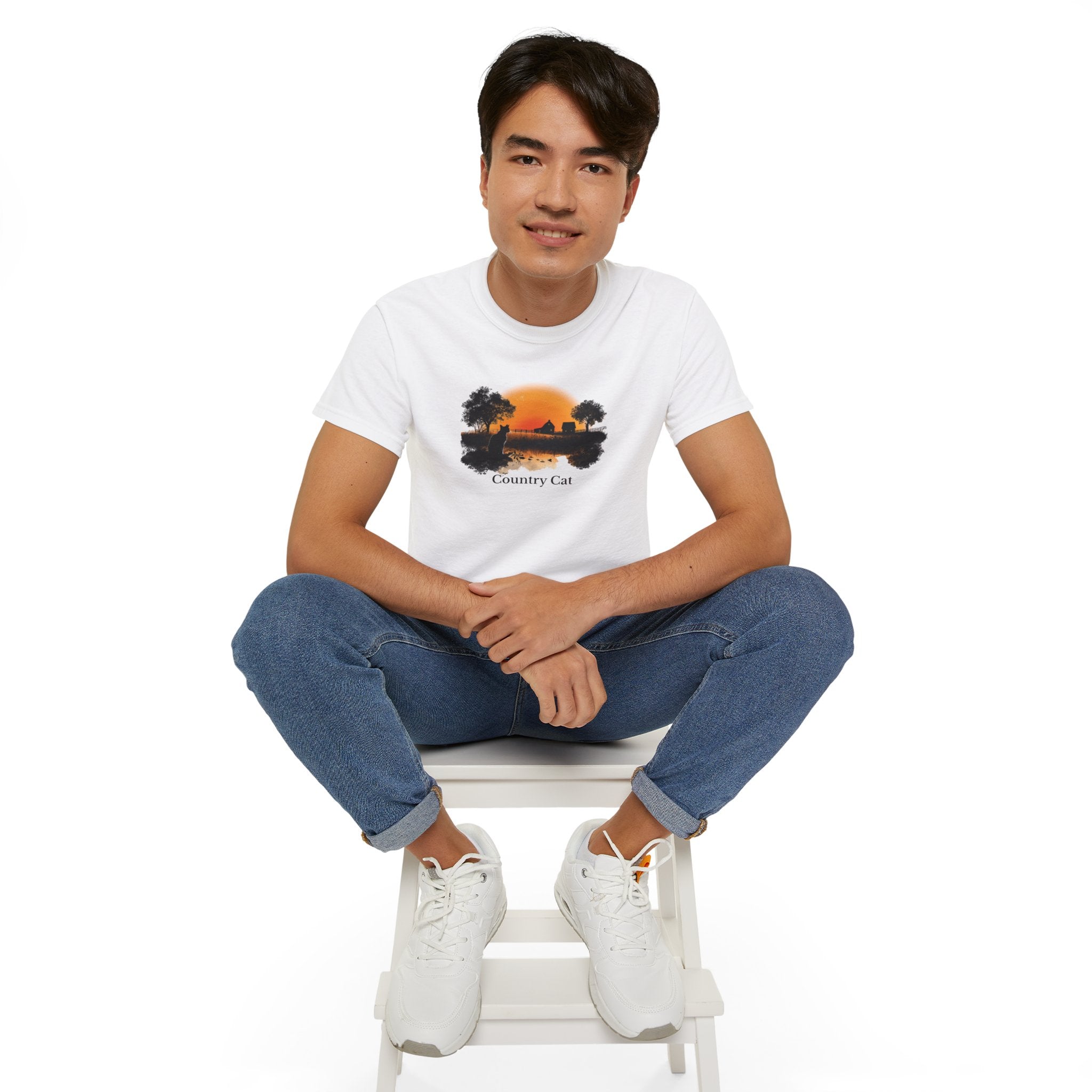 Country Cat Unisex Graphic Tee - Clothing, T-shirts - EpiAl's Shop