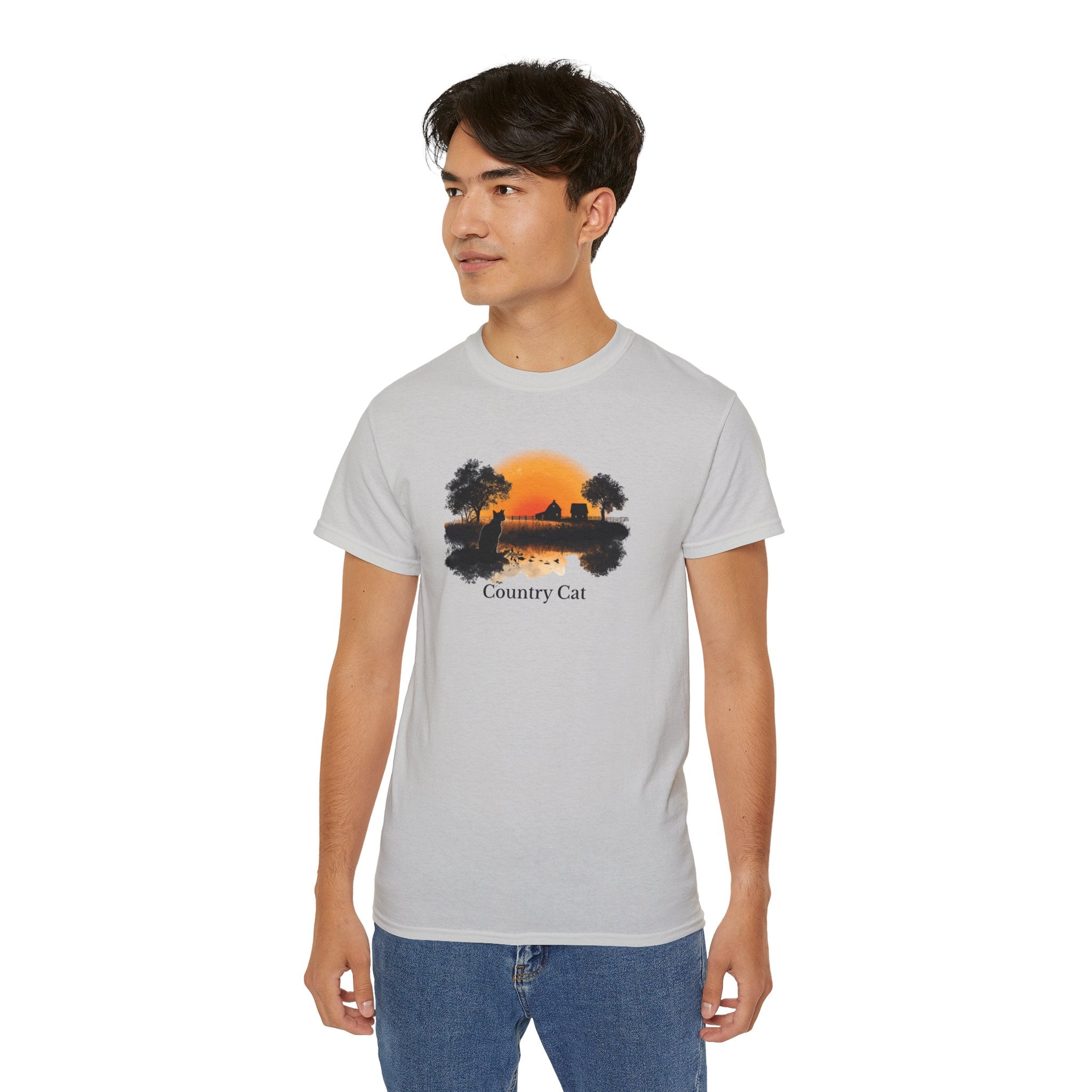 Country Cat Unisex Graphic Tee - Clothing, T-shirts - EpiAl's Shop