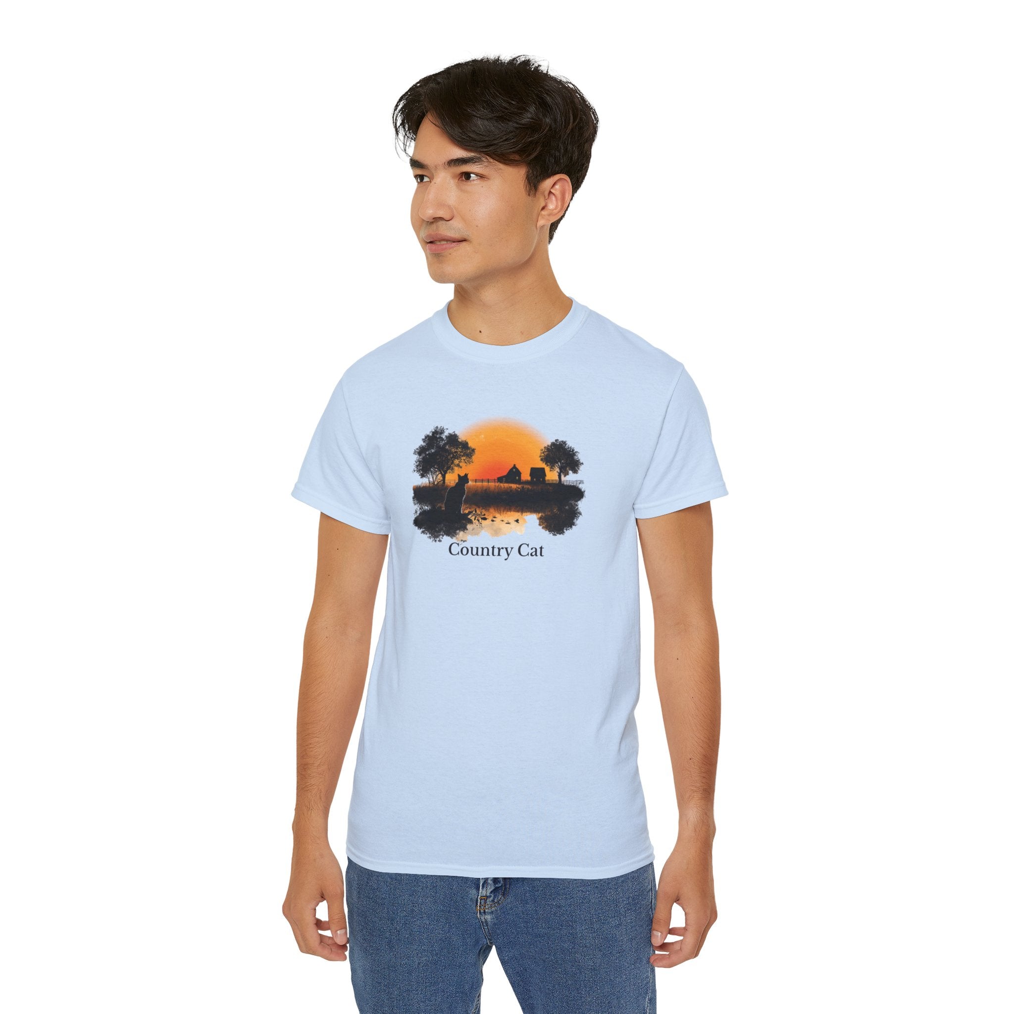 Country Cat Unisex Graphic Tee - Clothing, T-shirts - EpiAl's Shop