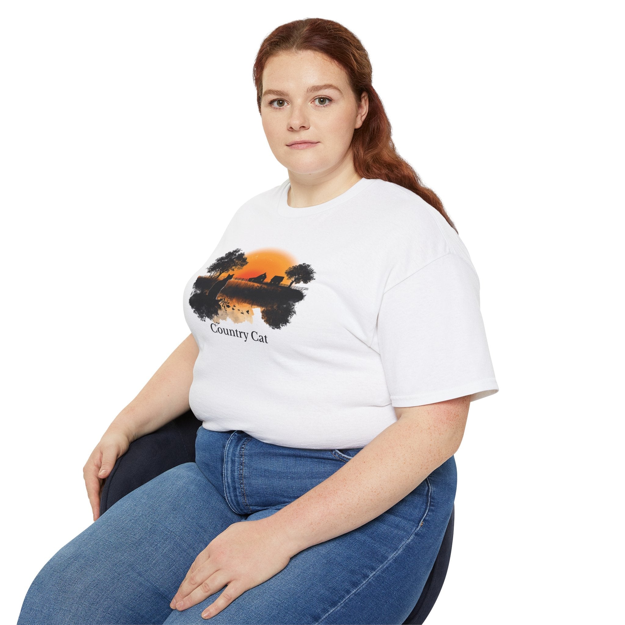 Country Cat Unisex Graphic Tee - Clothing, T-shirts - EpiAl's Shop