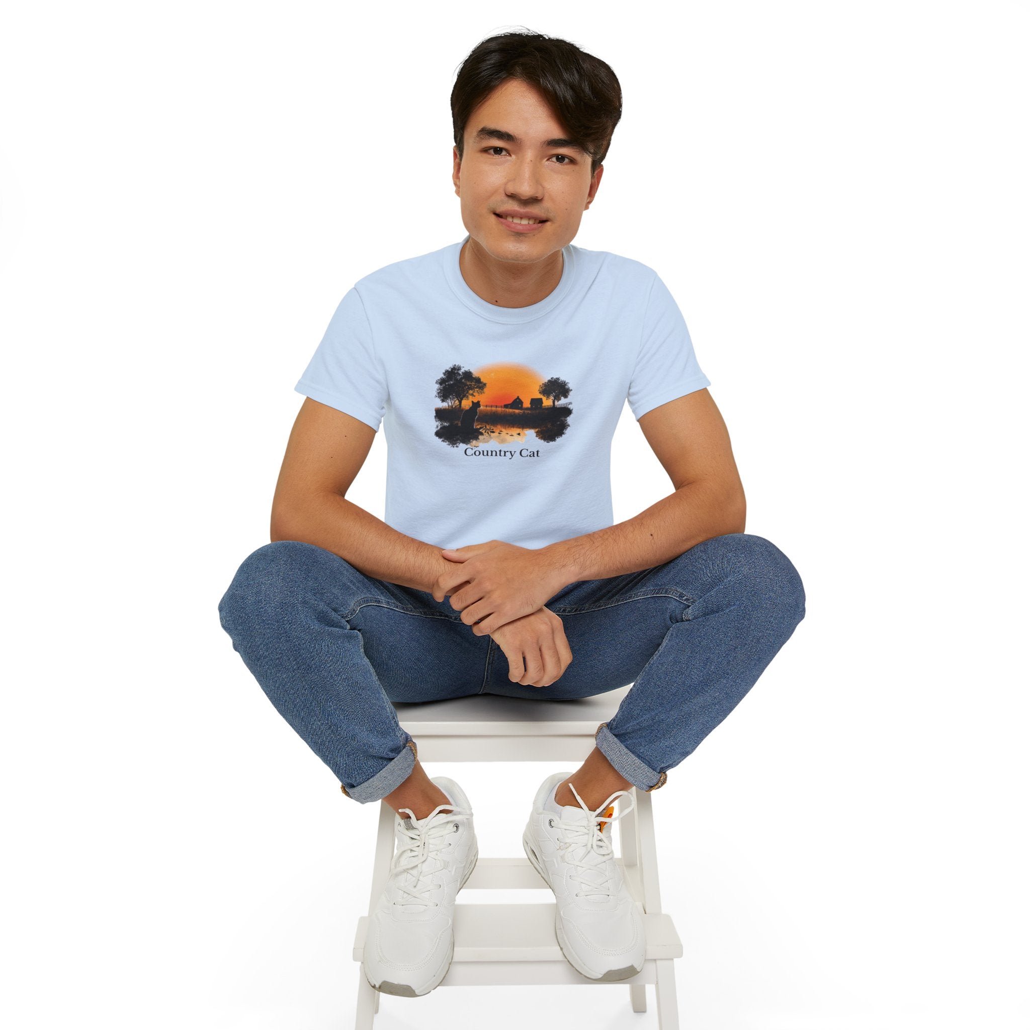 Country Cat Unisex Graphic Tee - Clothing, T-shirts - EpiAl's Shop
