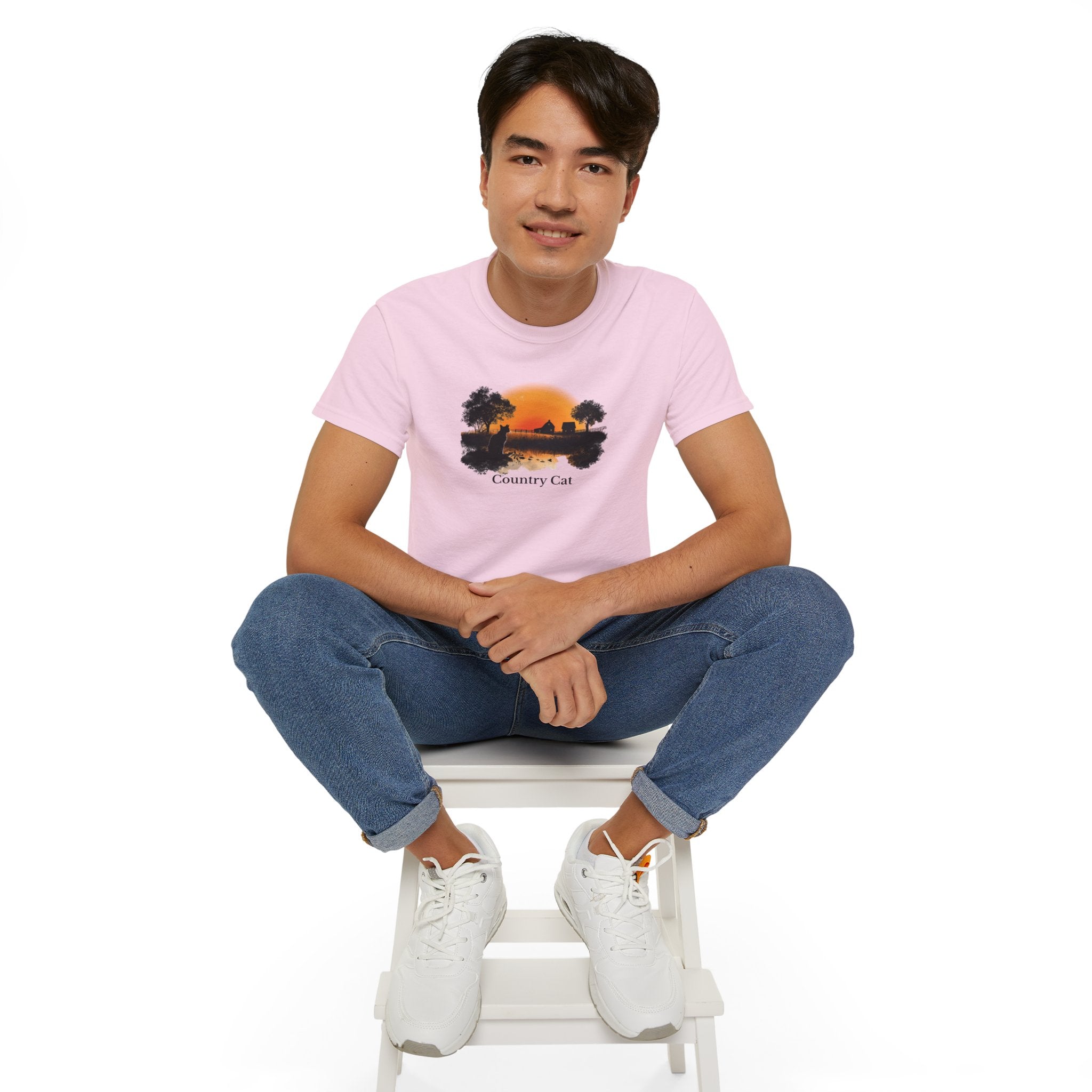 Country Cat Unisex Graphic Tee - Clothing, T-shirts - EpiAl's Shop