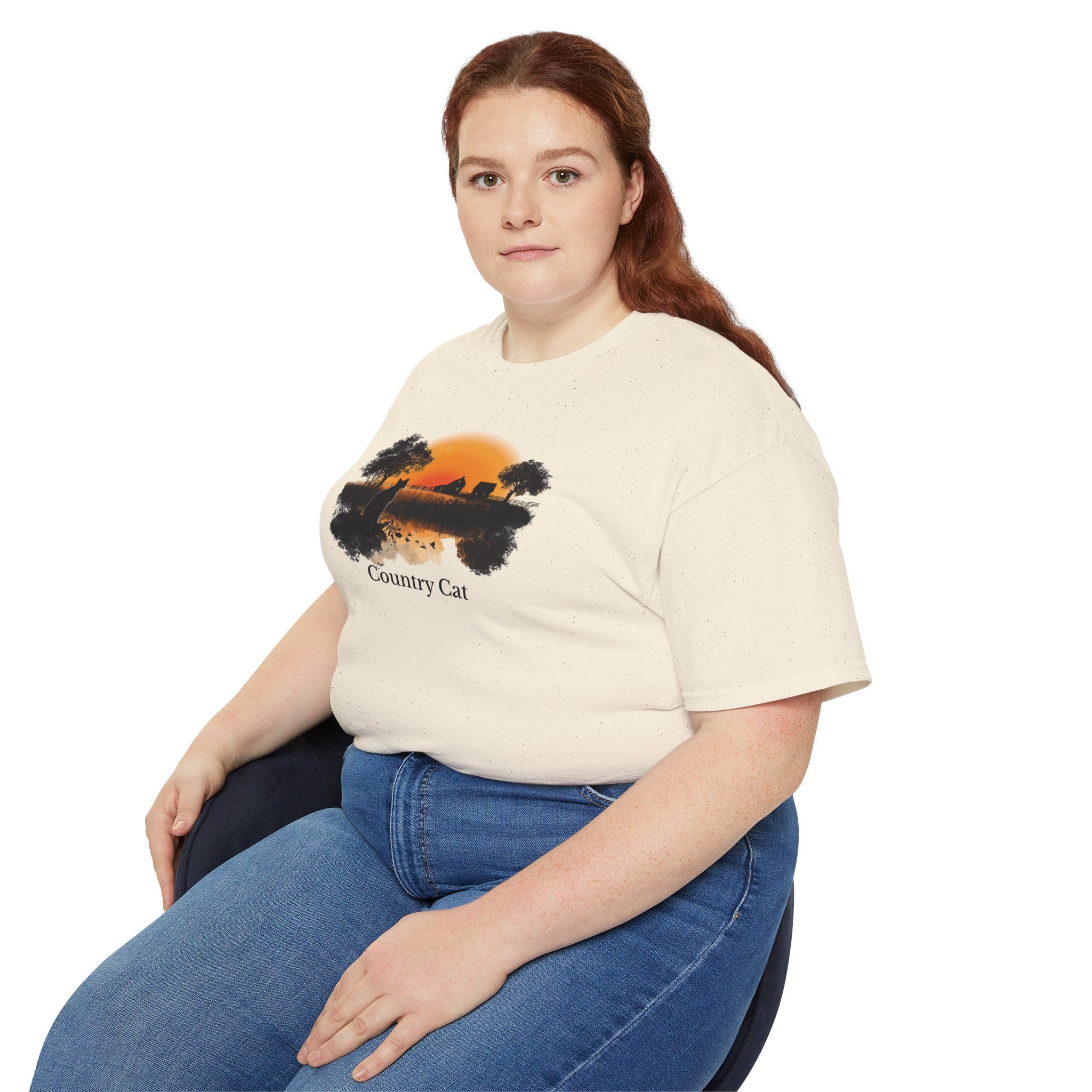 Country Cat Unisex Graphic Tee - Clothing, T-shirts - EpiAl's Shop