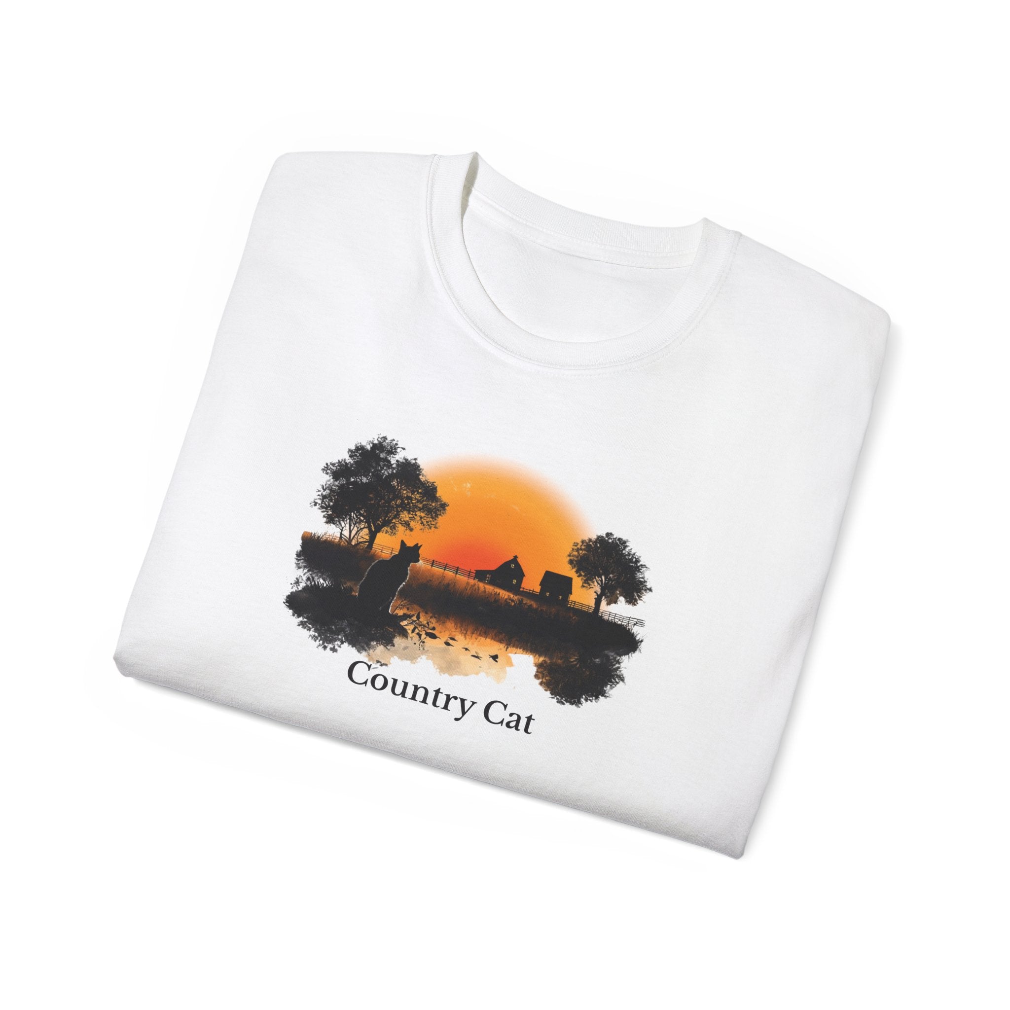 Country Cat Unisex Graphic Tee - Clothing, T-shirts - EpiAl's Shop