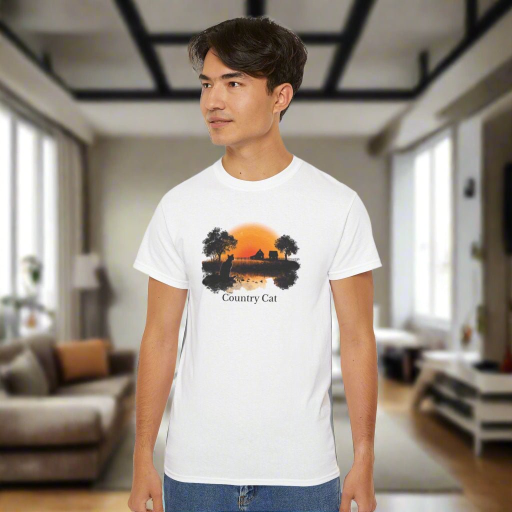 Country Cat Unisex Graphic Tee - Clothing, T-shirts - EpiAl's Shop