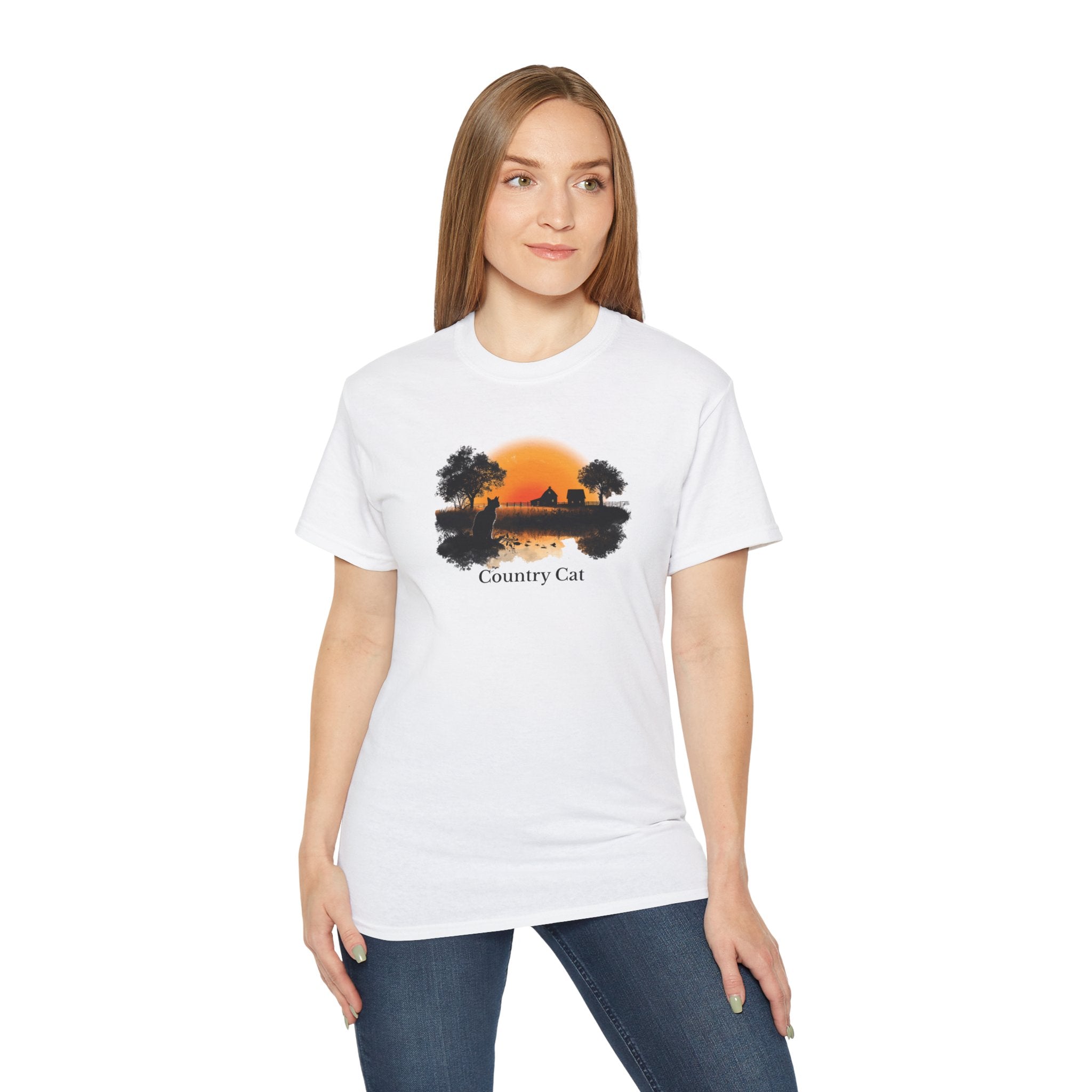 Country Cat Unisex Graphic Tee - Clothing, T-shirts - EpiAl's Shop