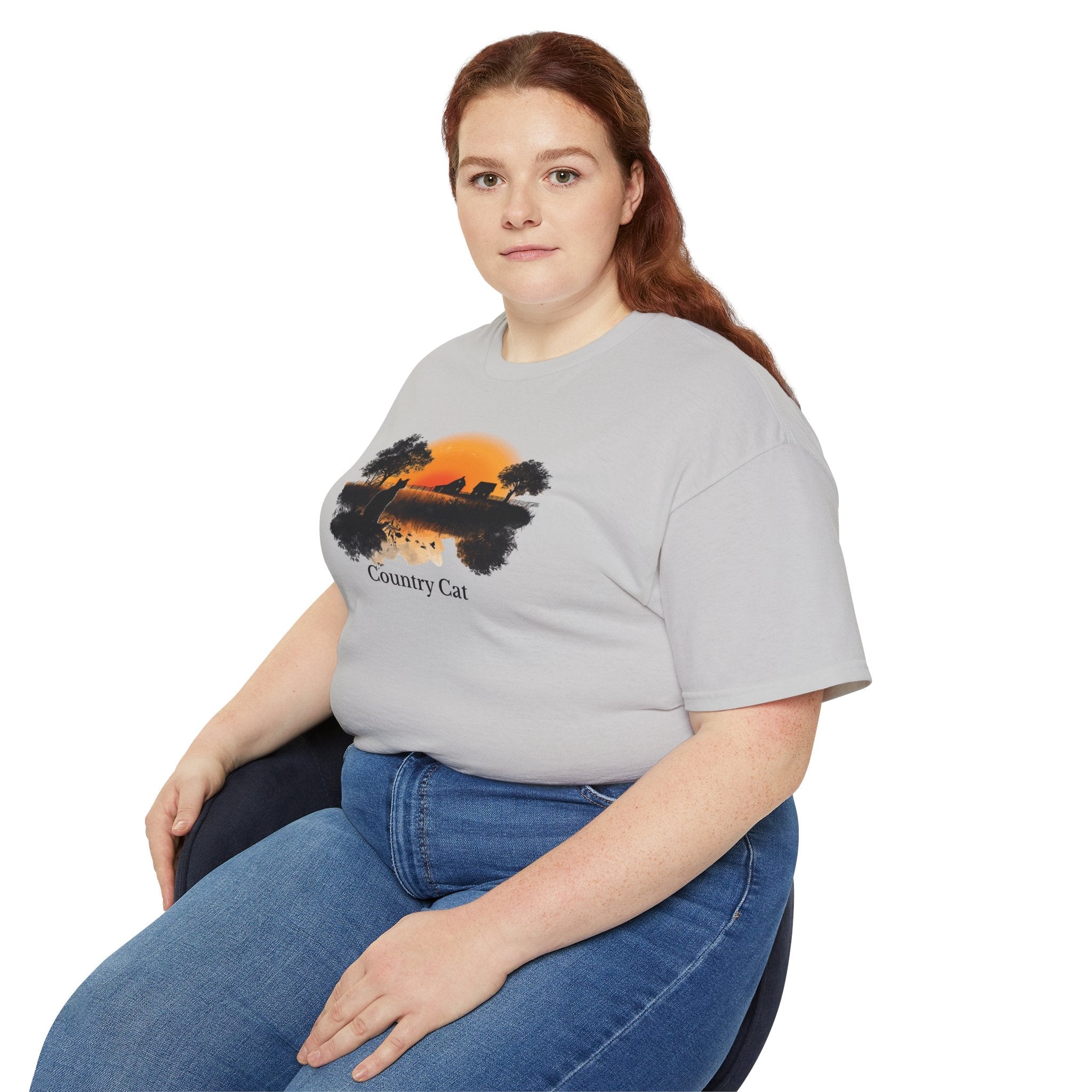 Country Cat Unisex Graphic Tee - Clothing, T-shirts - EpiAl's Shop