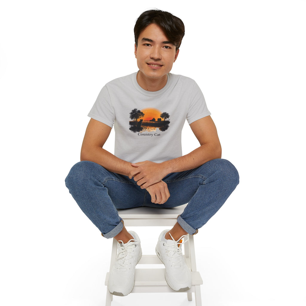 Country Cat Unisex Graphic Tee - Clothing, T-shirts - EpiAl's Shop