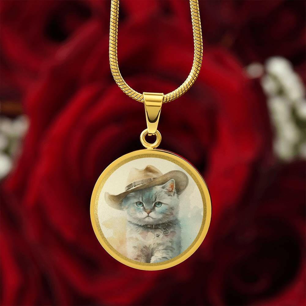 Cowboy Cat Necklace - Jewelry - Epileptic Al’s Shop