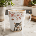 Cozy Coffee Cats Watercolor Latte Mug, 12 oz Ceramic Cat Mug - Drinkware, Coffee Mugs - EpiAl's Shop