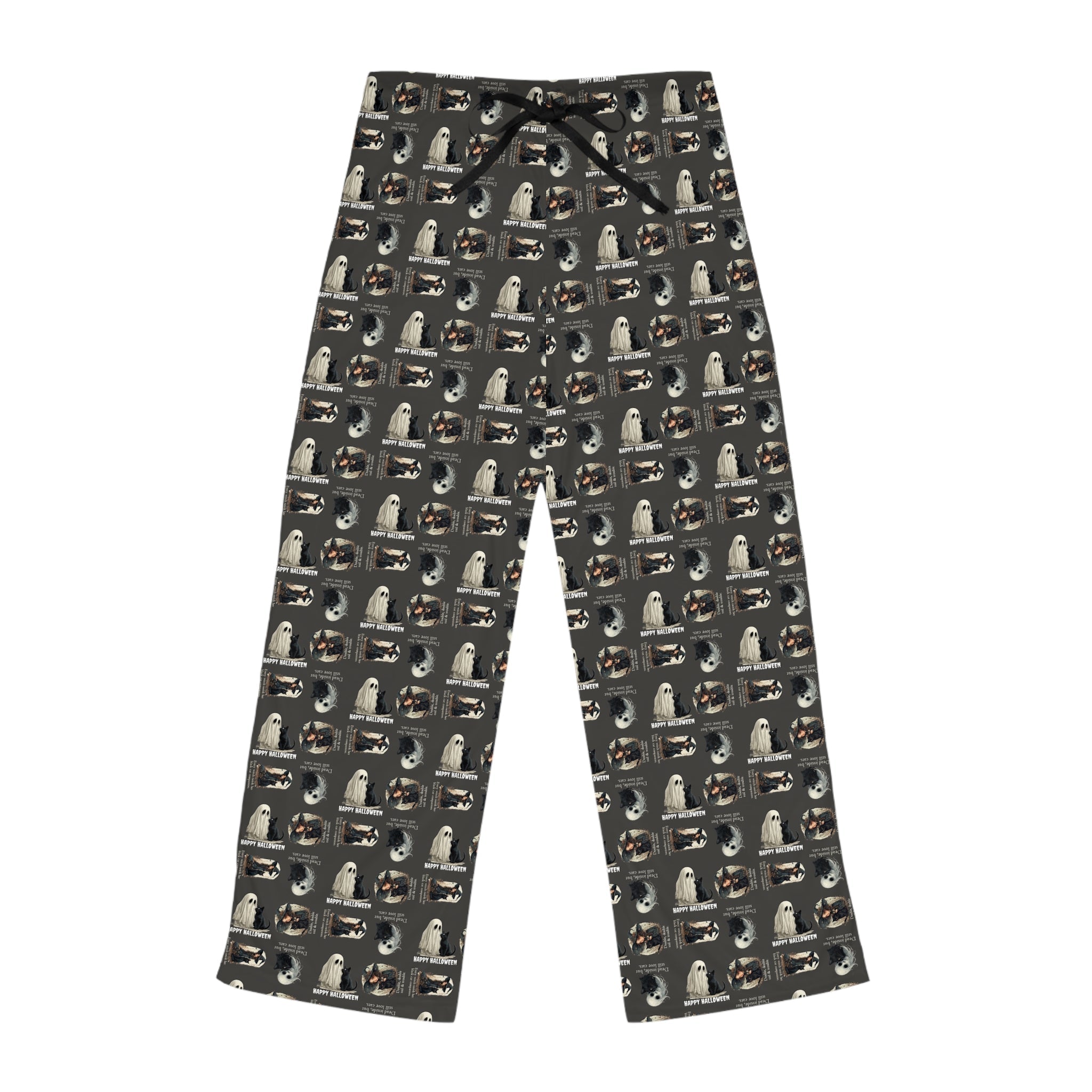 Cozy Halloween Cat - Themed Women's Pajama Pants - Clothing, Pajamas - EpiAl's Shop