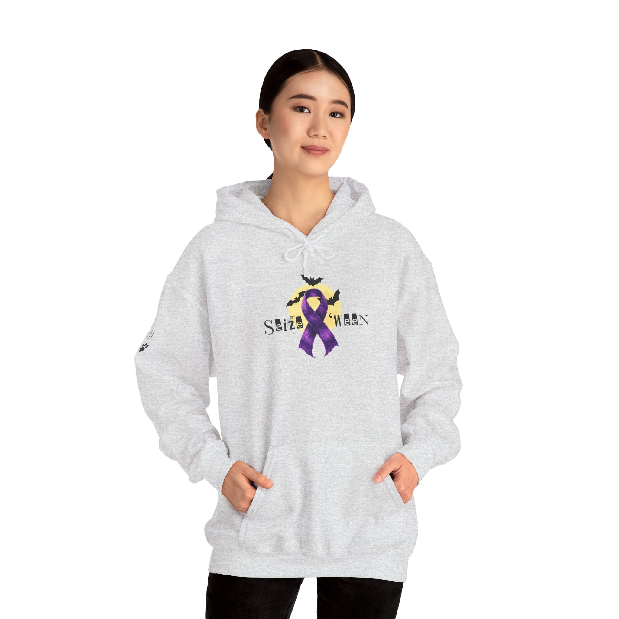 Cozy Halloween Purple Ribbon Hoodie - Clothing, Hoodies - EpiAl's Shop