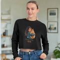 Cozy Orange Tabby Mom Cropped Sweatshirt - Clothing, Sweatshirts, Crop - EpiAl's Shop
