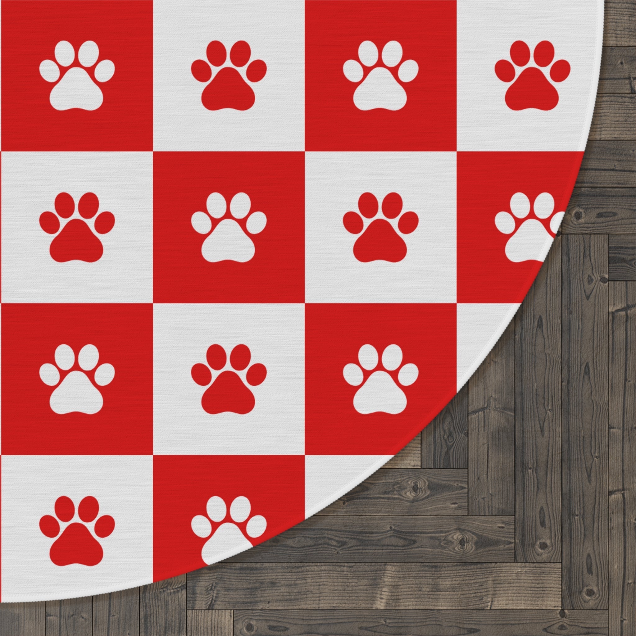 Cozy Pet Paw Print Round Rug - Ideal for Animal Lovers - Decor, Home, Rugs & Doormats - EpiAl's Shop