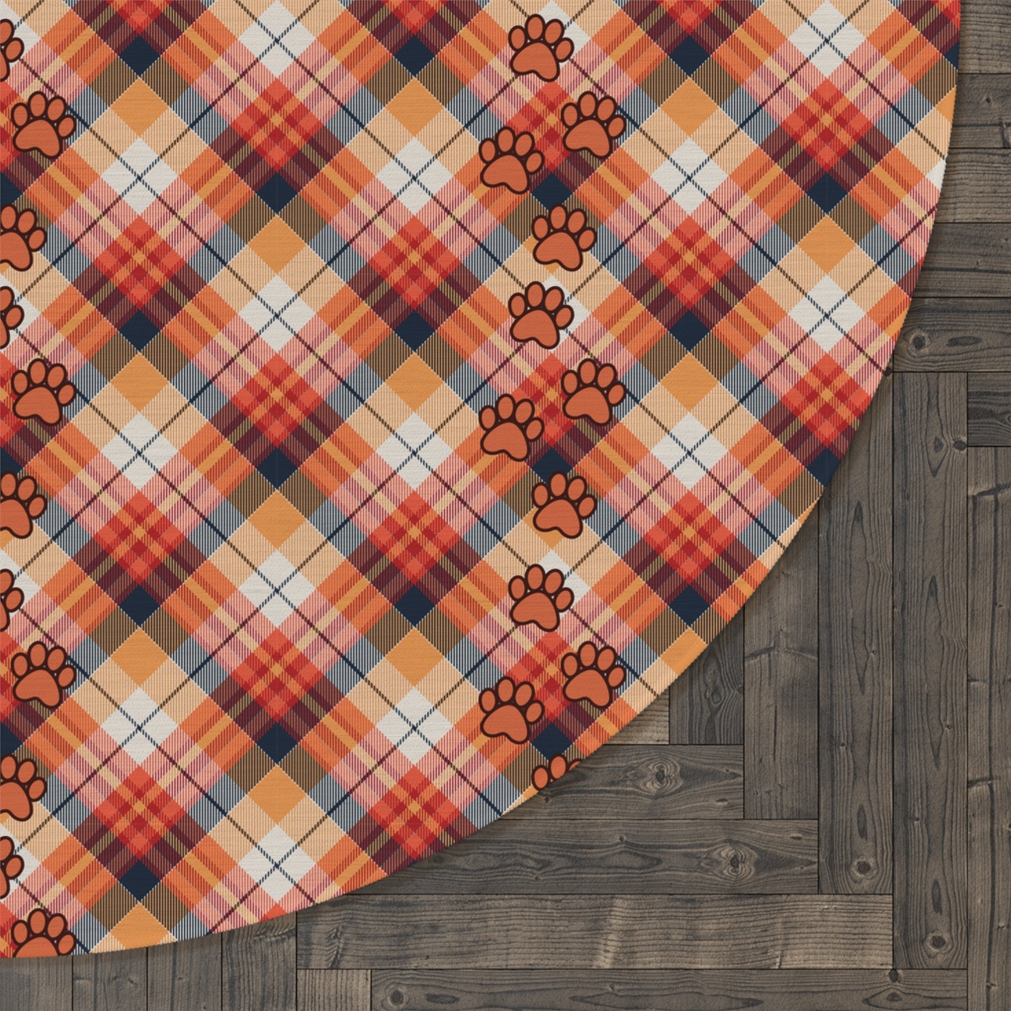 Cozy Plaid Round Rug for Pet Lovers - Stylish Home Decor - Decor, Home, Rugs & Doormats - EpiAl's Shop