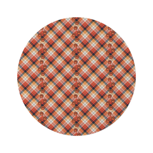 Cozy Plaid Round Rug for Pet Lovers - Stylish Home Decor - Decor, Home, Rugs & Doormats - EpiAl's Shop