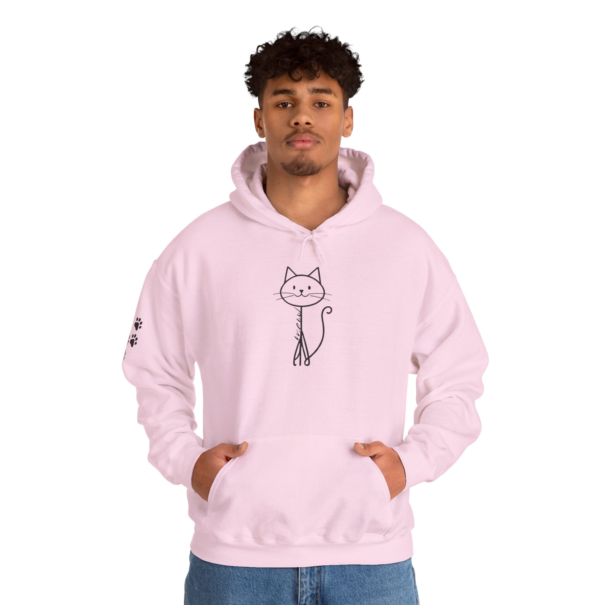 Cozy Stick Cat Lover Hoodie - Clothing, Hoodies - EpiAl's Shop
