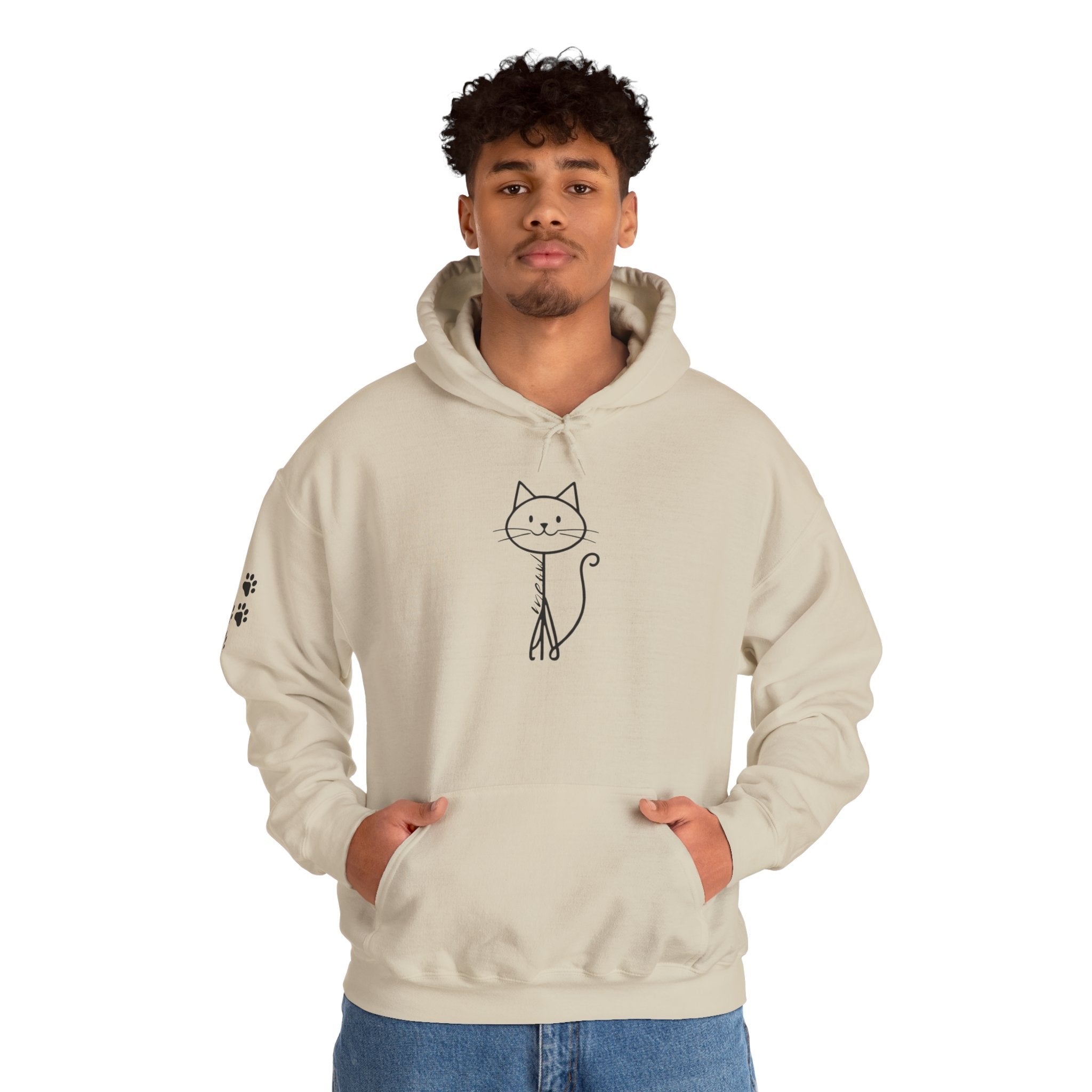 Cozy Stick Cat Lover Hoodie - Clothing, Hoodies - EpiAl's Shop
