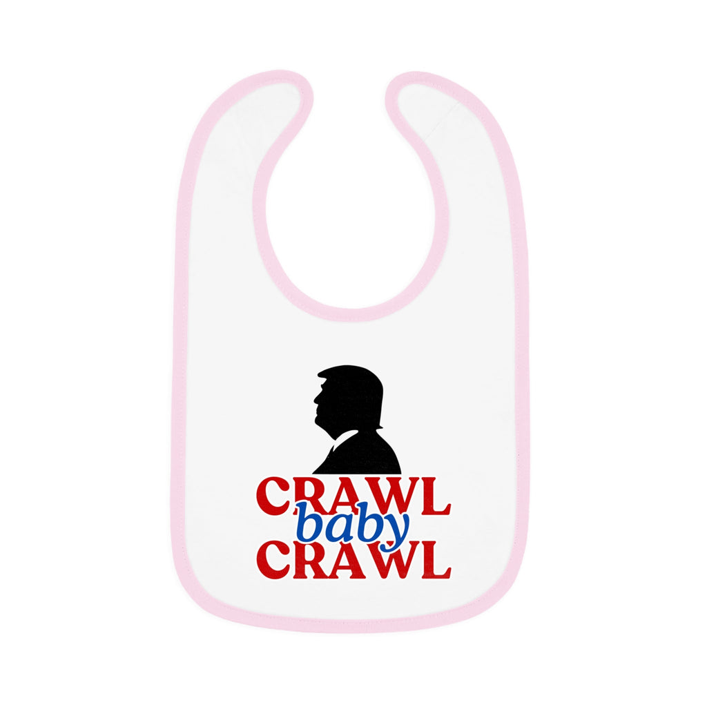 Crawl Baby Crawl Bib - Fun Contrast Trim Jersey Bib for Your Little One - Clothing, Kids & Infants - EpiAl's Shop