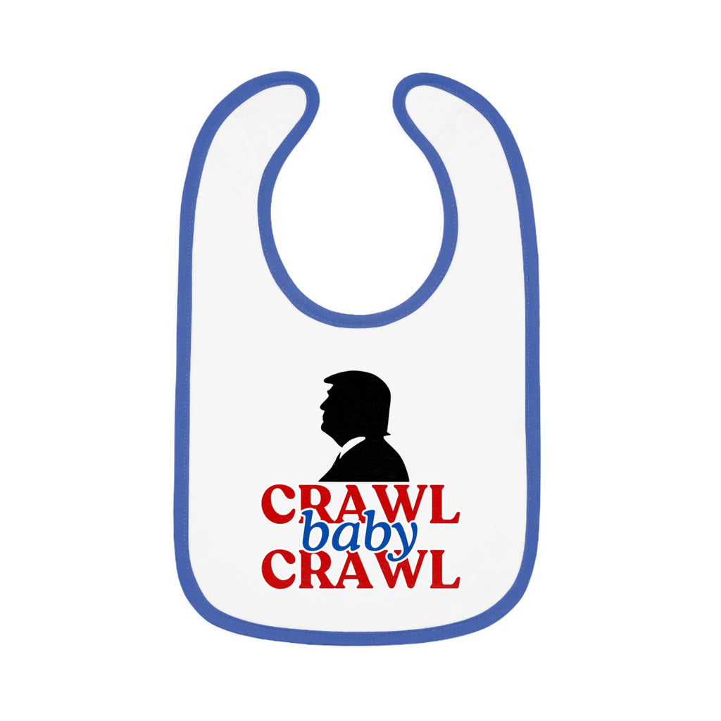 Crawl Baby Crawl Bib - Fun Contrast Trim Jersey Bib for Your Little One - Clothing, Kids & Infants - EpiAl's Shop