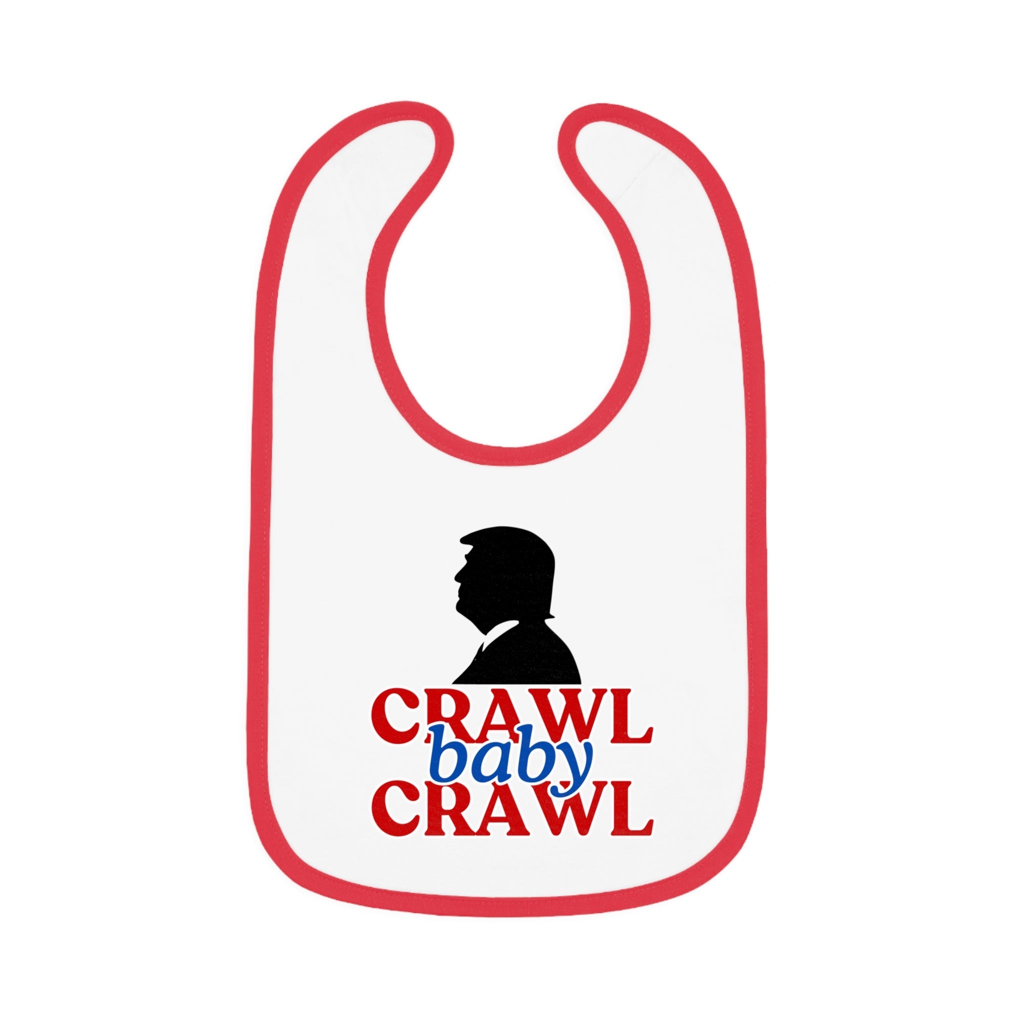 Crawl Baby Crawl Bib - Fun Contrast Trim Jersey Bib for Your Little One - Clothing, Kids & Infants - EpiAl's Shop